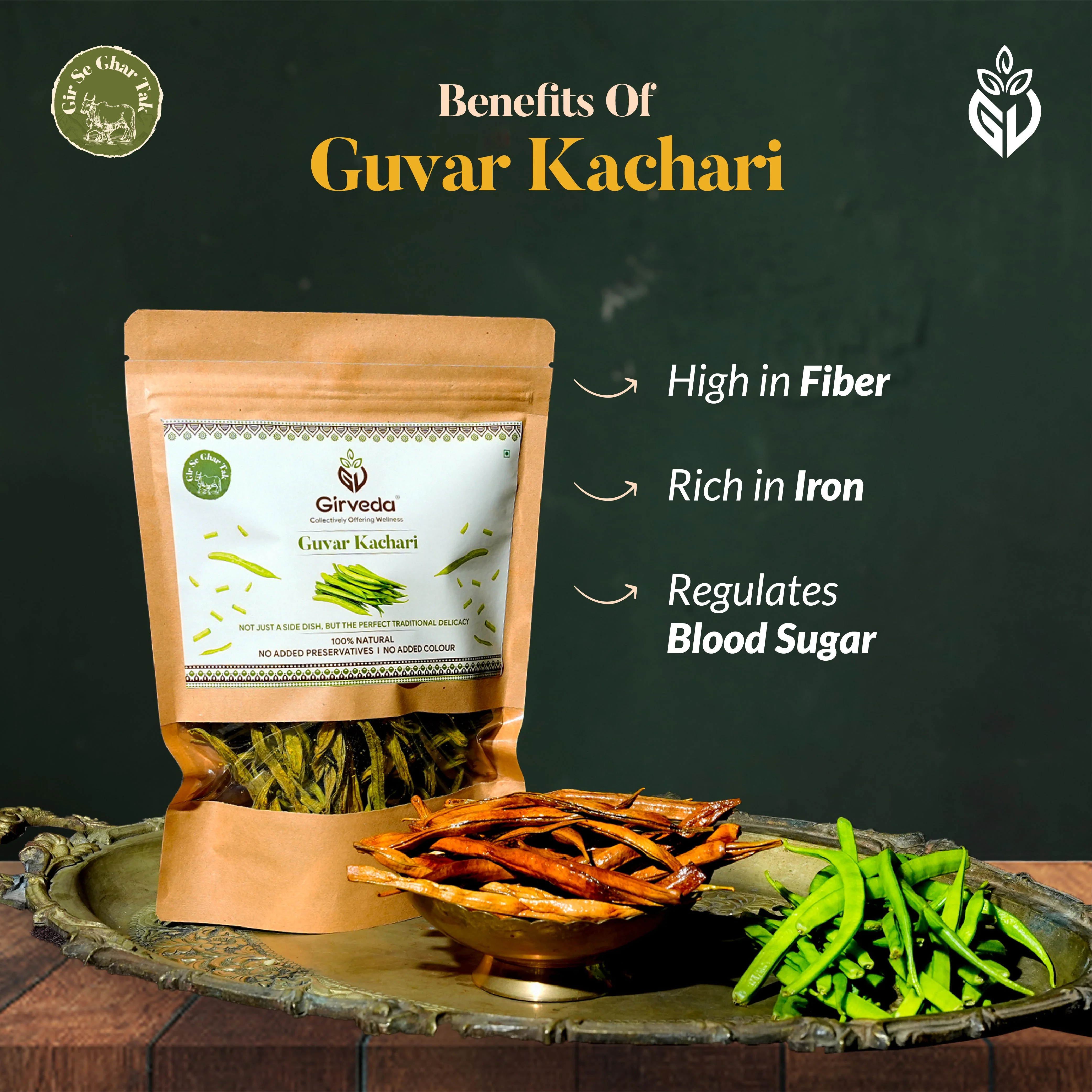 Guvar (Cluster Beans) Kachari 100Gm - Image 2