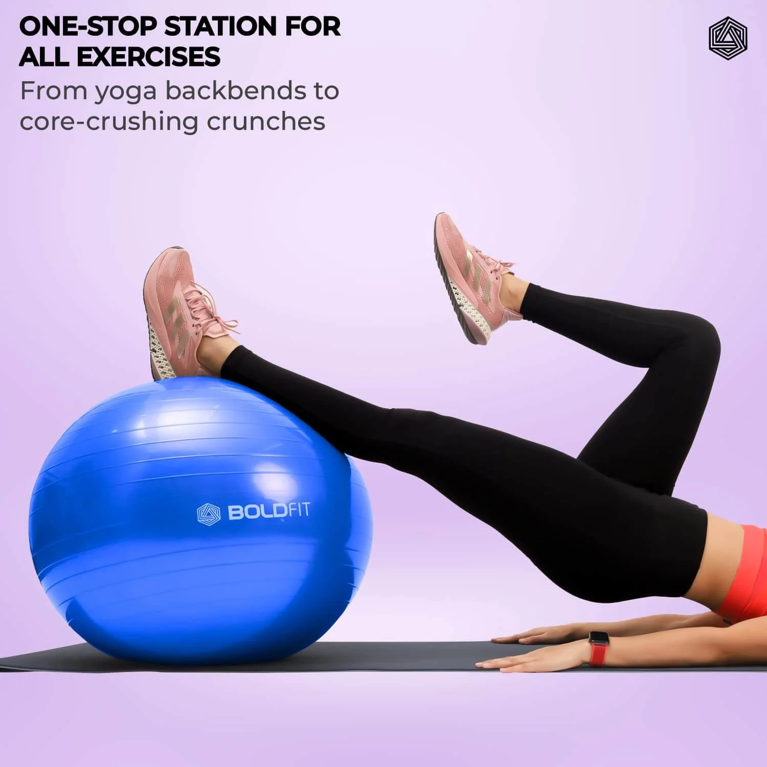 Gym Ball for Exercise & Yoga with Pump - 55cm - Image 19
