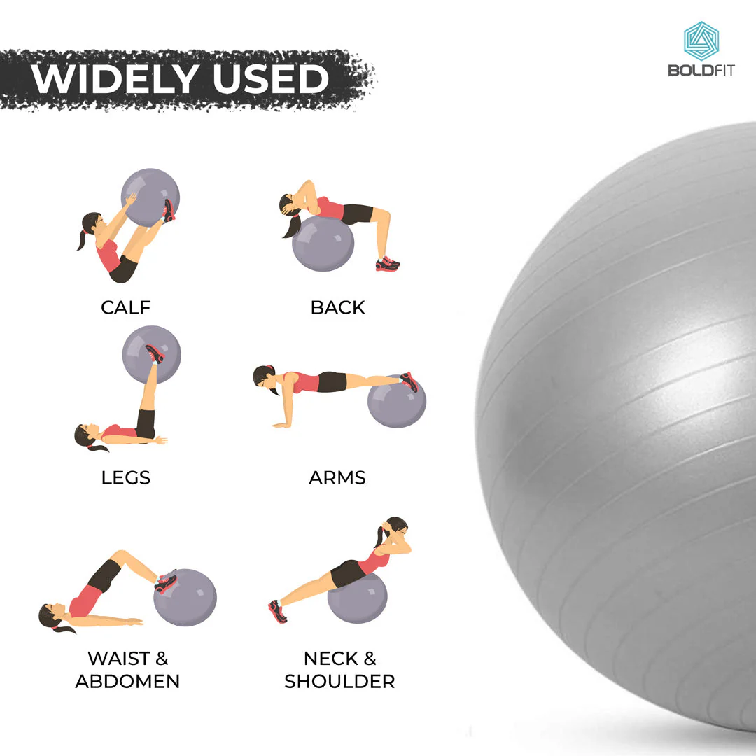 Gym Ball with Pump - 75 cm - Image 6