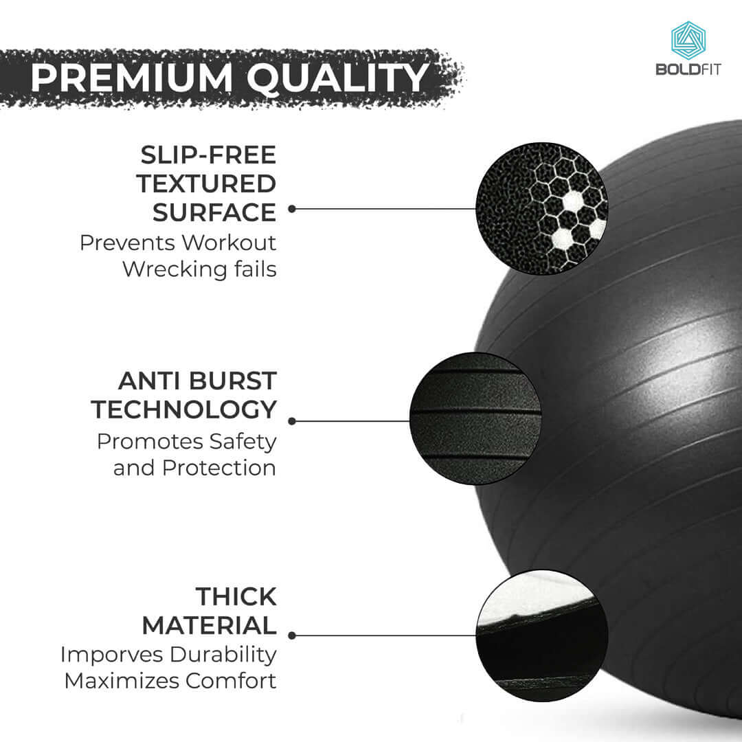Gym Ball with Pump - 75 cm - Image 9