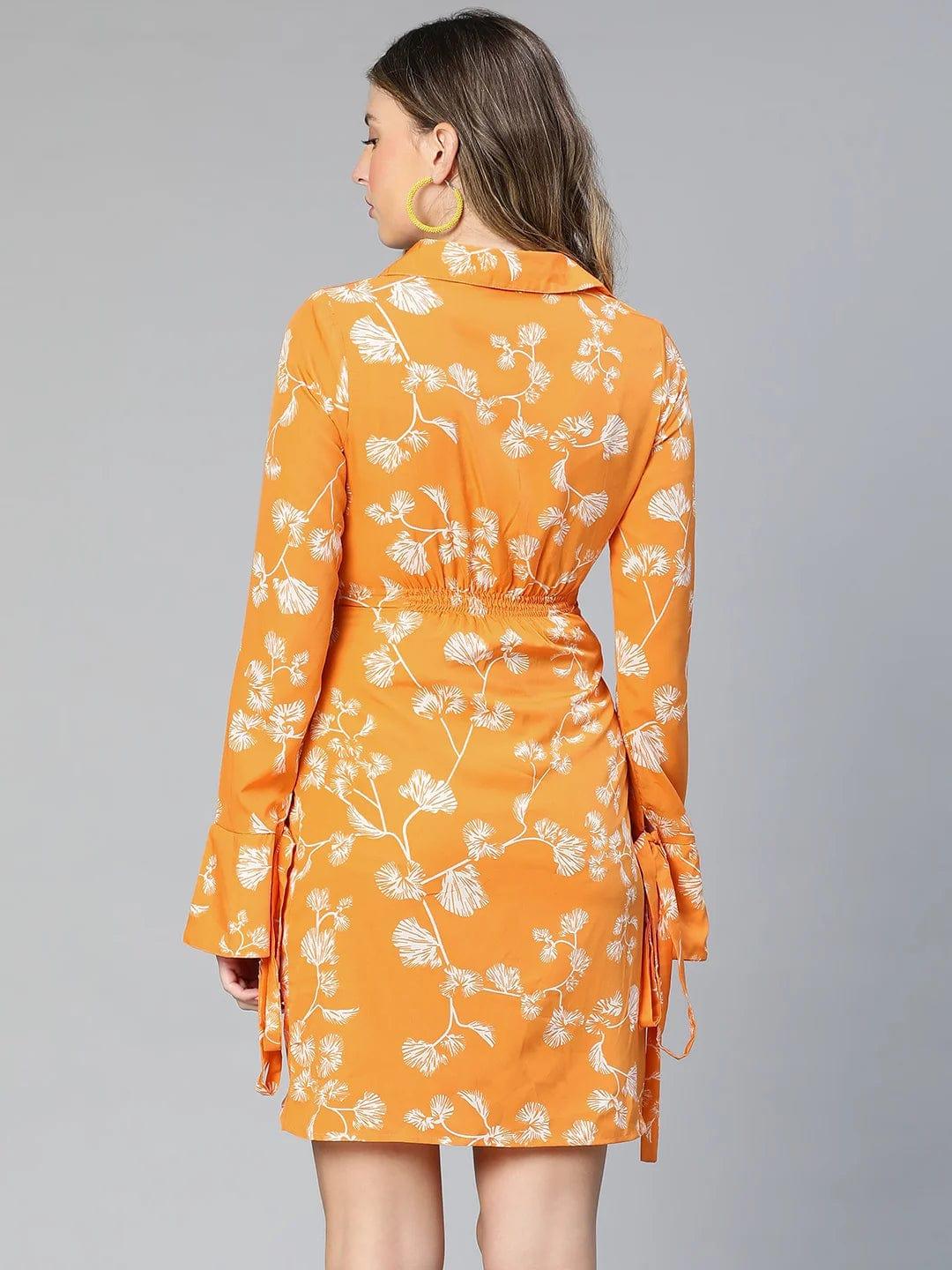 Hail Up Yellow Floral Print Wrapped Maternity Dress Stylish - Image 5