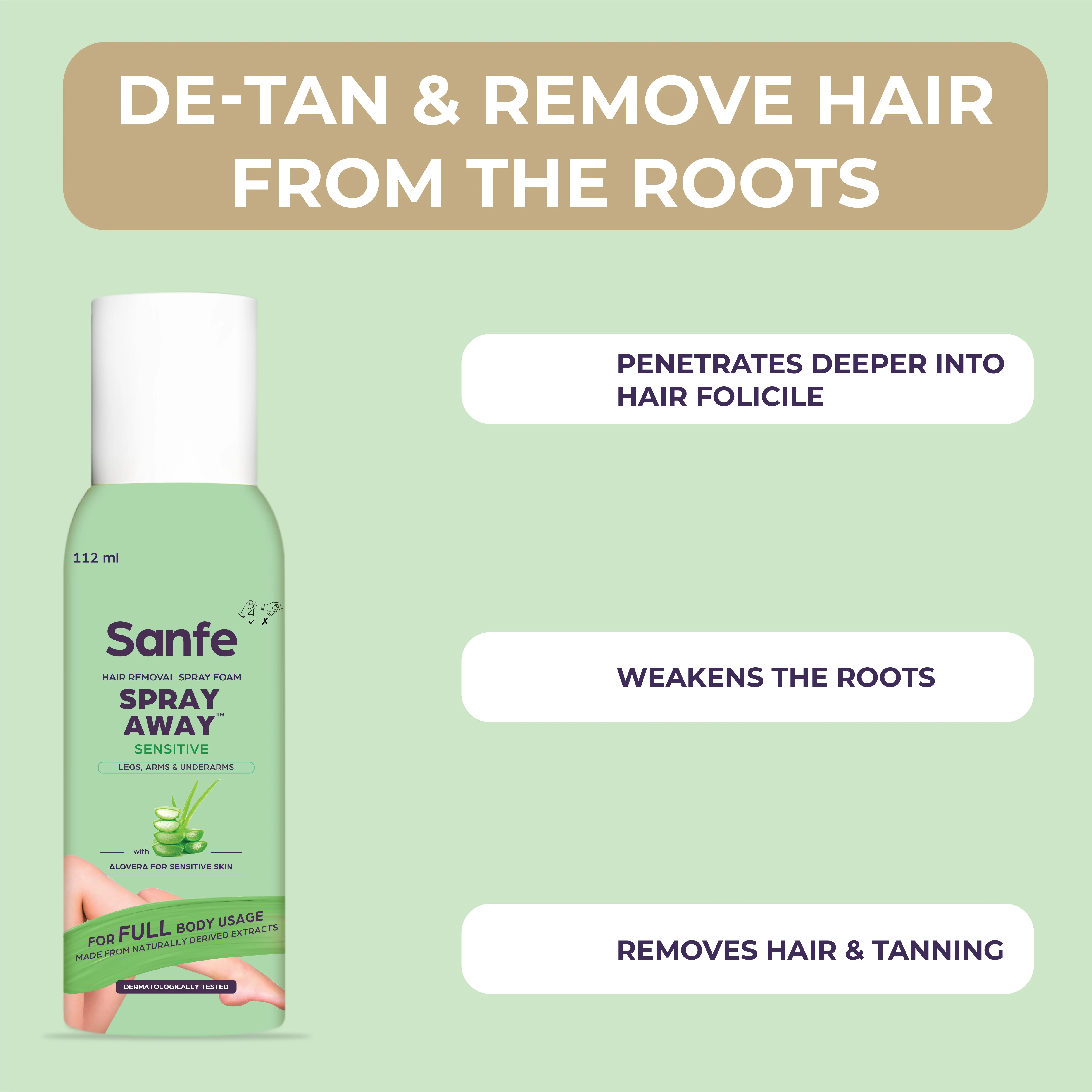 Hair Removal Spray for Bikini Area, Prevent Ingrown Hairs, Reduce Razor Bumps, Soothe Irritation - 112ml - Image 3