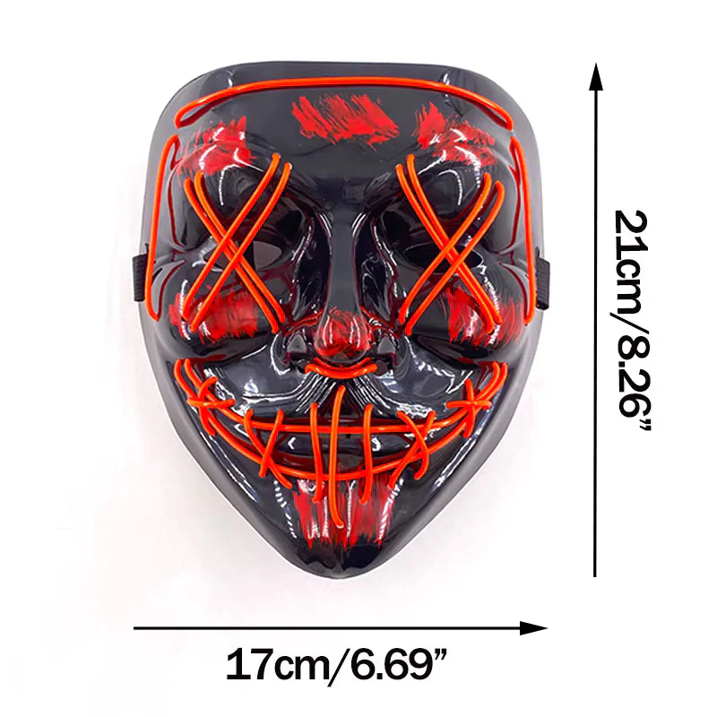 Halloween LED Party Mask Luminous for Devil Mask 1PC - Image 2