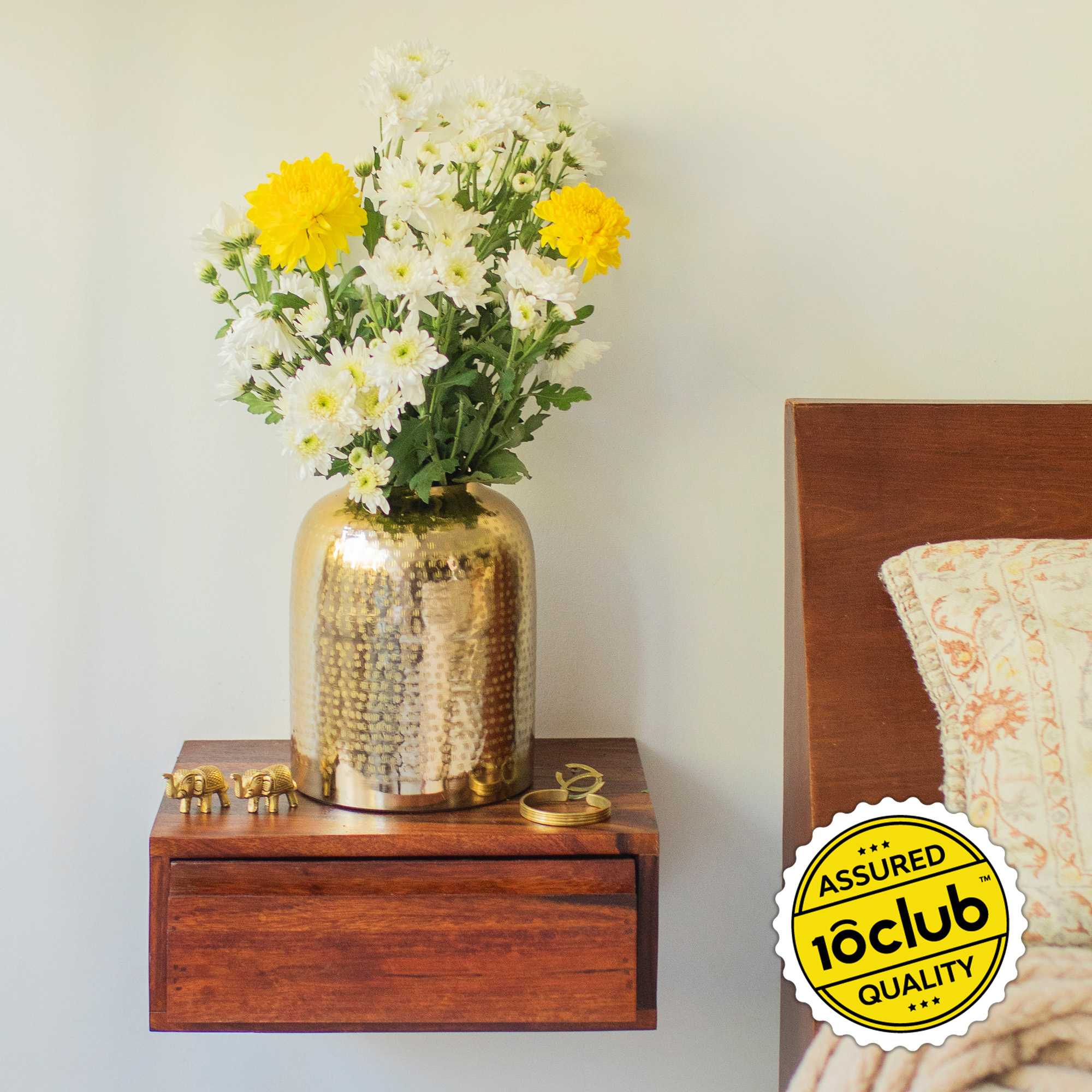 Hammered Metal Jar Vase