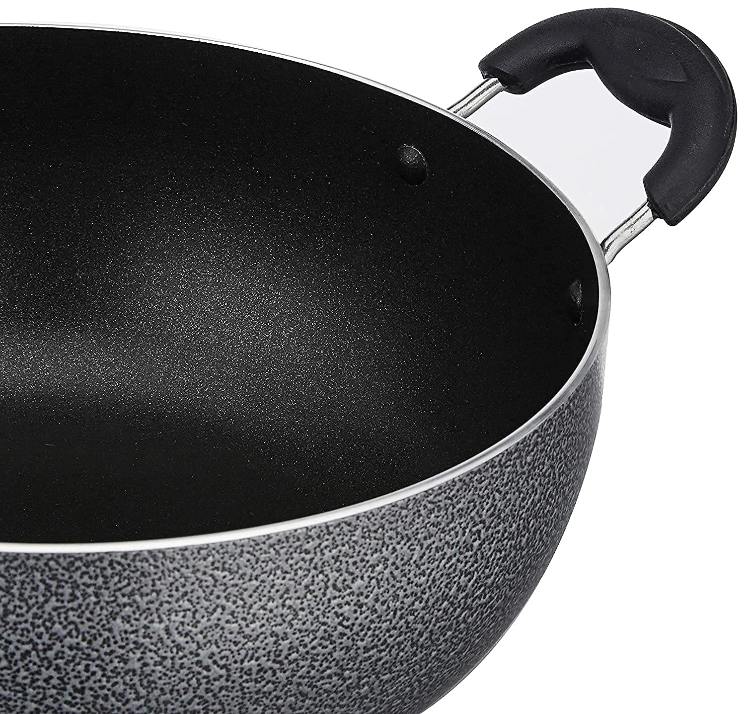 Hammertone Non-Stick Kadhai with Glass Lid - Image 3
