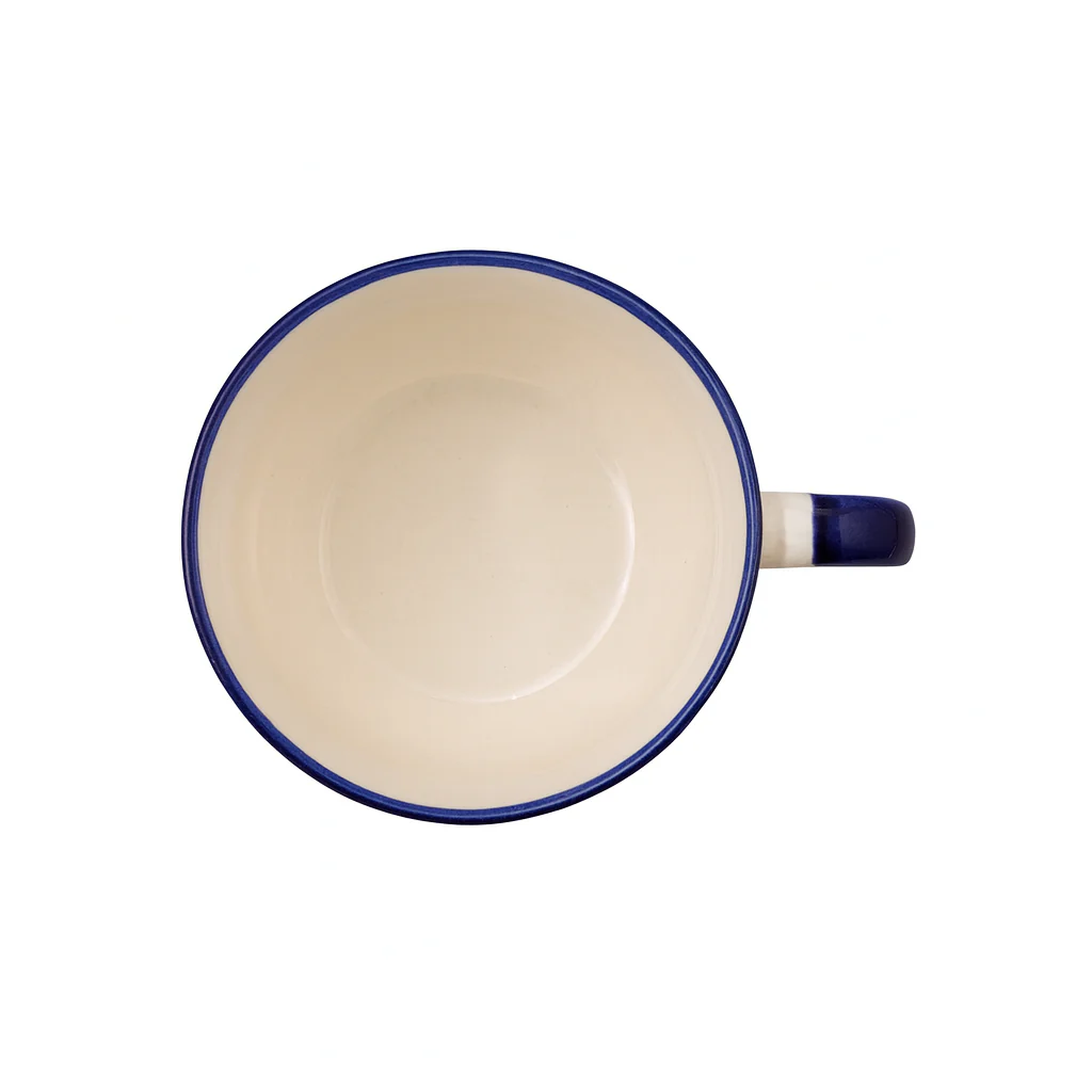 Handcrafted Ceramic Mug | Blue Floral Design | Premium Coffee & Tea Cup | Microwave & Dishwasher Safe - Image 4