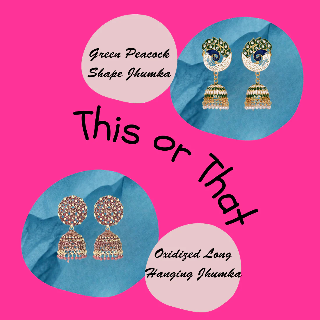 Handmade Alloy Dome Shaped Jhumka Earrings, Traditional Designer Jhumki For Women And Girls (Combo), Green-Maroon - Image 3