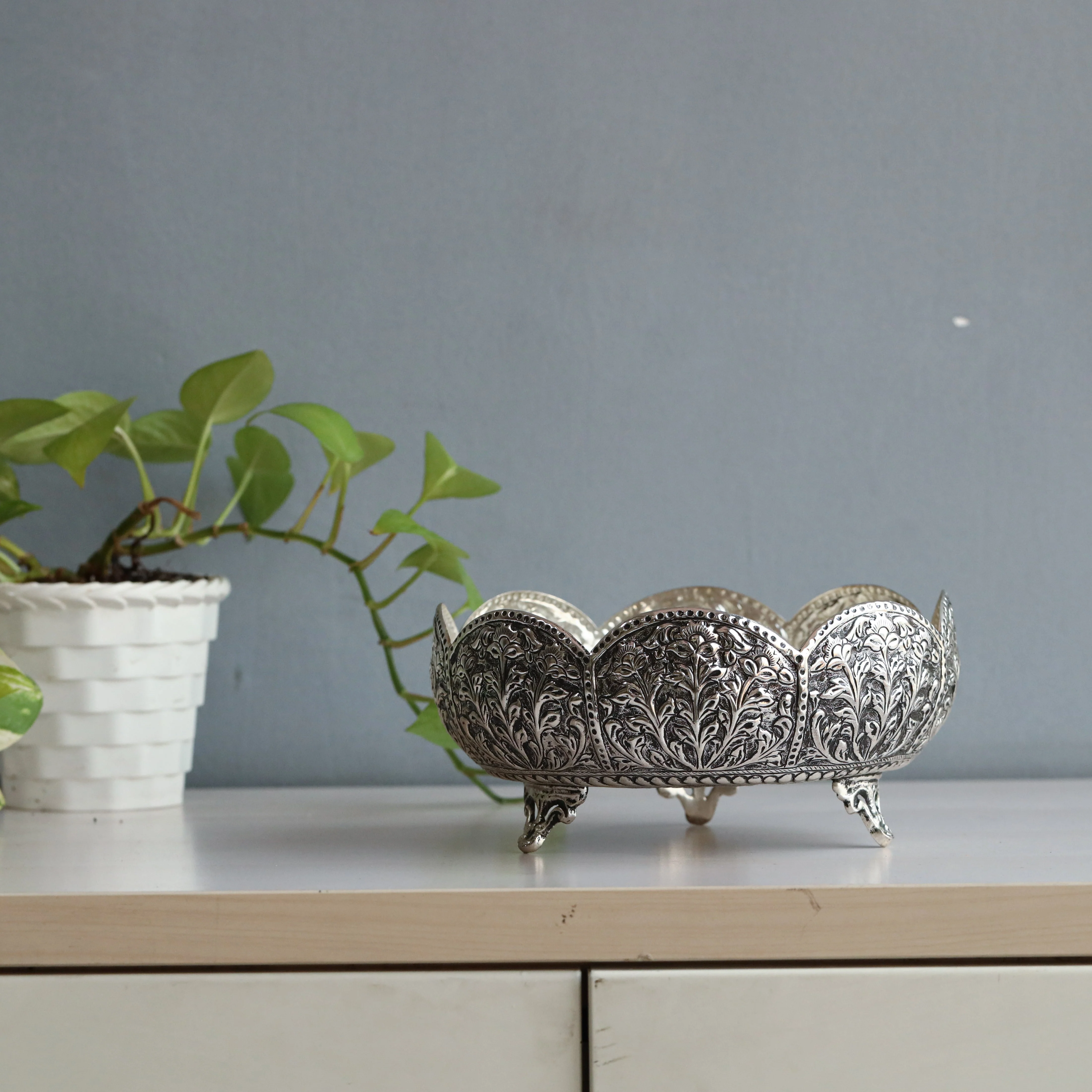Handmade Silver Urli (Set Of 2) - Image 3