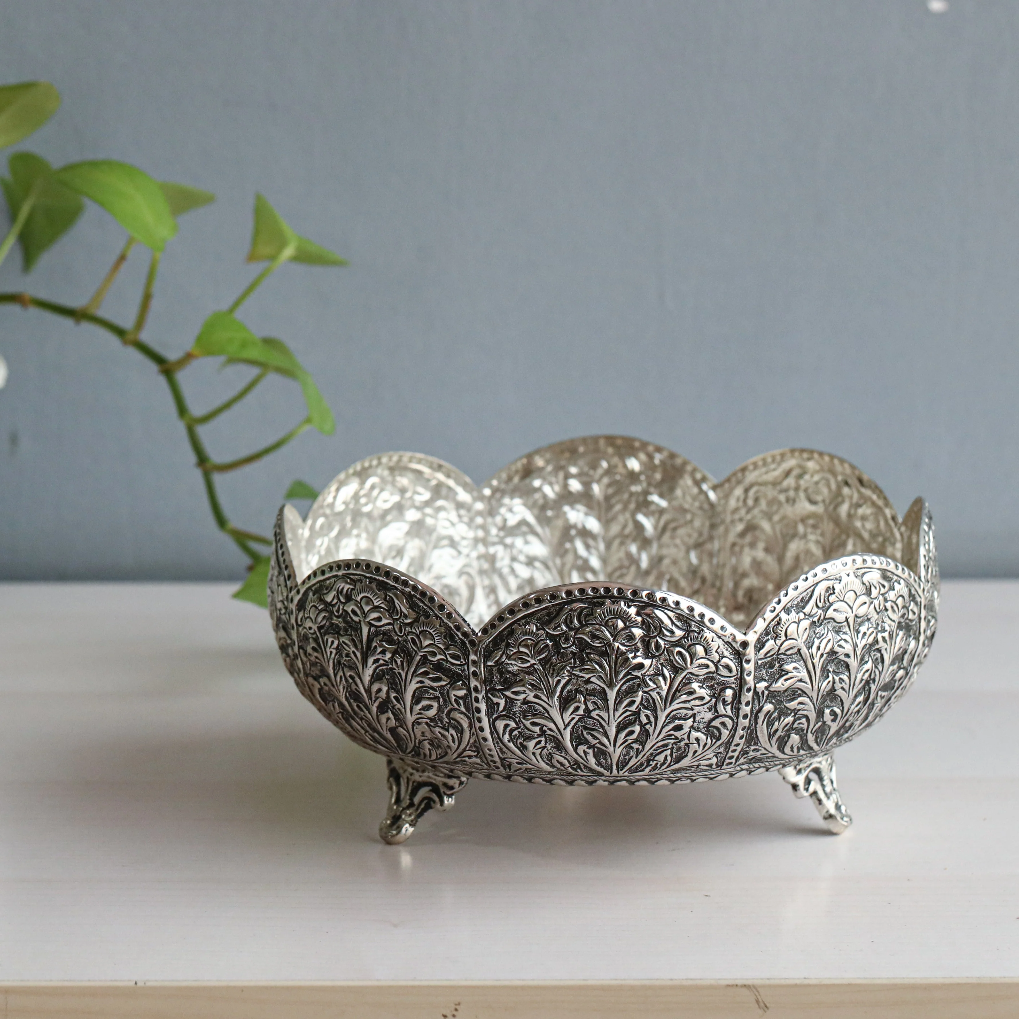 Handmade Silver Urli (Set Of 2) - Image 6