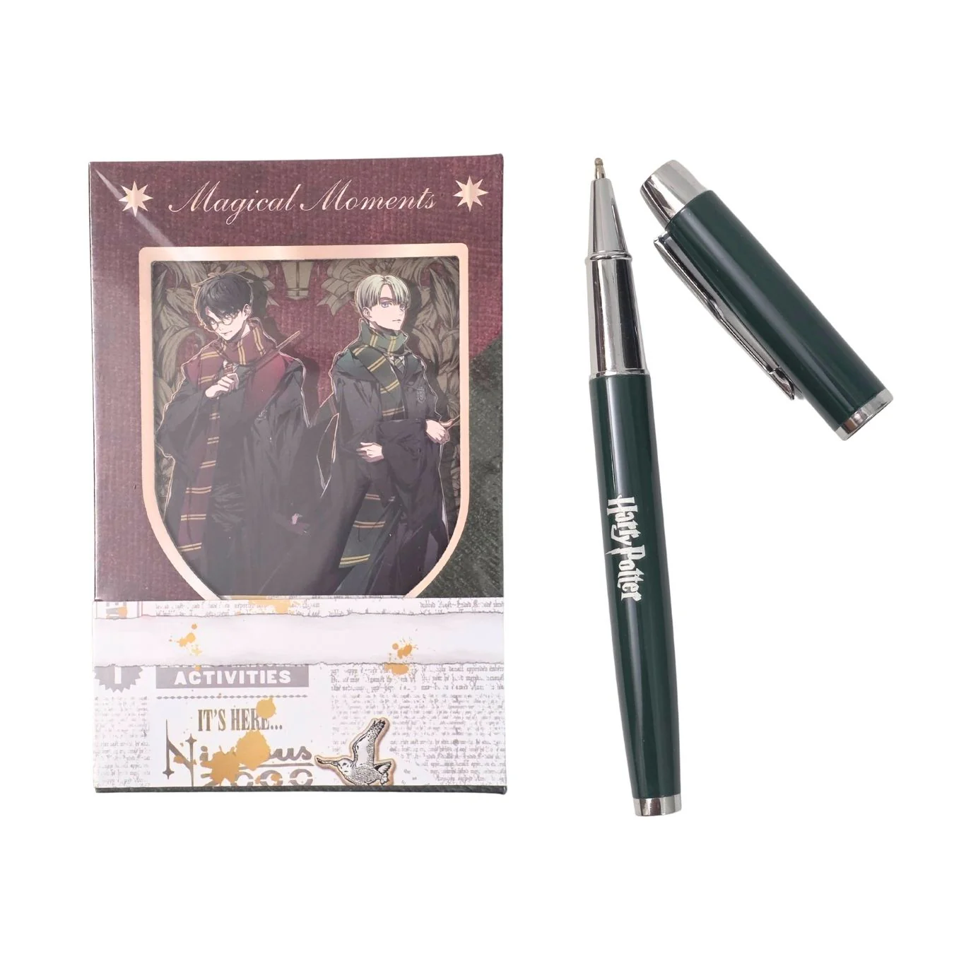 Harry Potter Diary & Pen Set with Metal Keyring, Metal Bookmark & Metal Brooch Pin - Premium gift pack - Image 5
