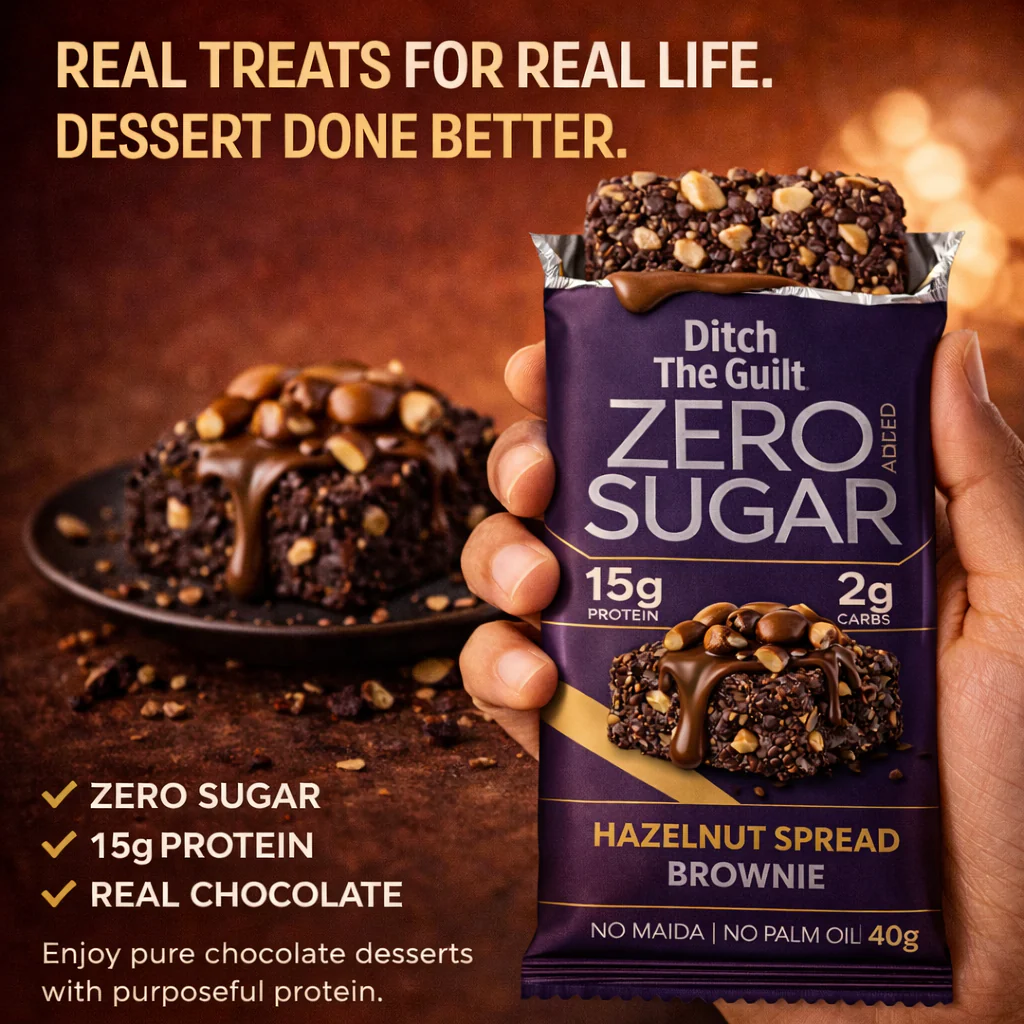 Hazelnut Protein Brownie • 15g Protein • Sugar Free High Protein Brownies • 40g - Image 4