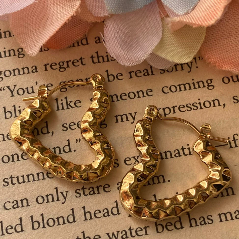 Heart Hoop Anti Tarnish Earring