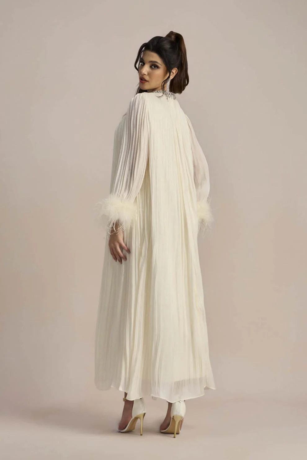 Heather Pleated Luxe Maxi Dress - Image 10