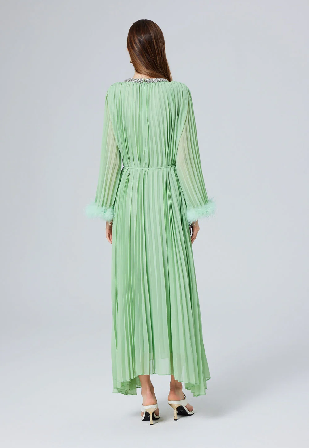 Heather Pleated Luxe Maxi Dress - Image 21