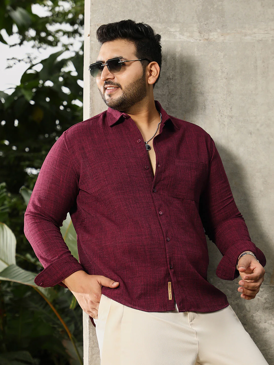 Heathered-Weave Regular Shirt - Image 89