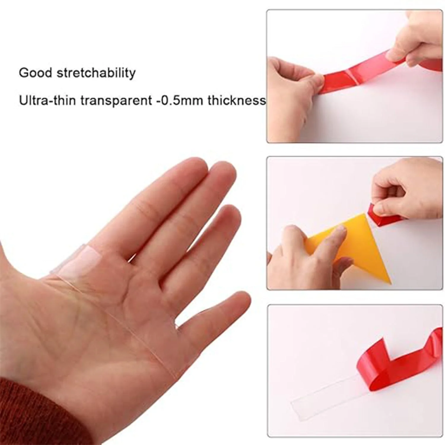 Heavy Duty Transparent Acrylic Foam Mounting Tape (3 Mtr Approx / 1 Pc) - Image 4