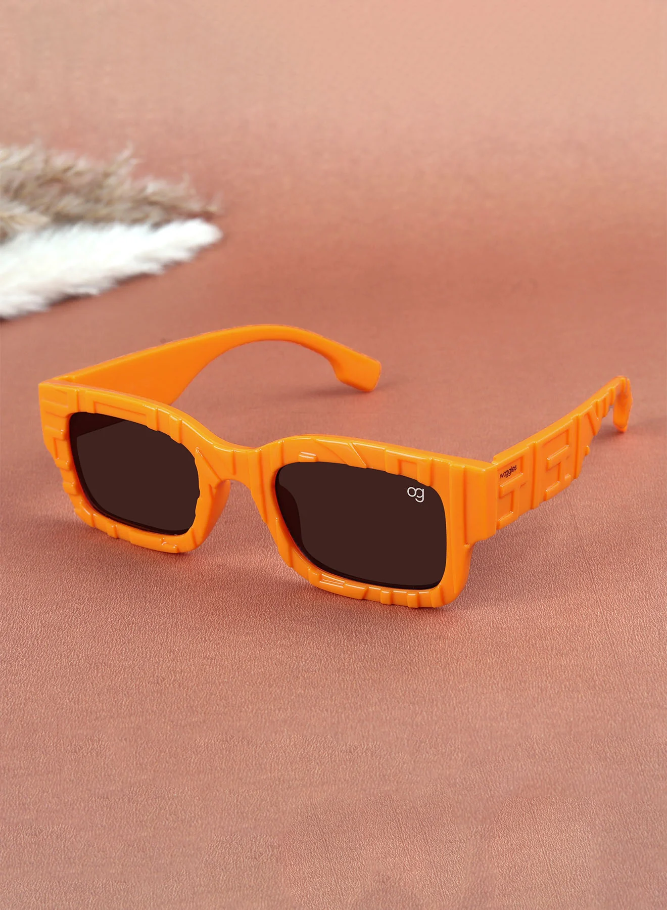 Hecate Pink kids Rectangle Kids Sunglasses - Image 9