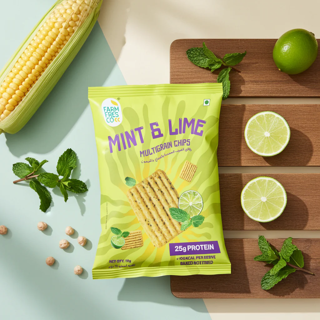High Protein Multigrain Chips Combo – Mint & Lime + Cheese & Herbs (4 Packs x 75g each) - Image 5