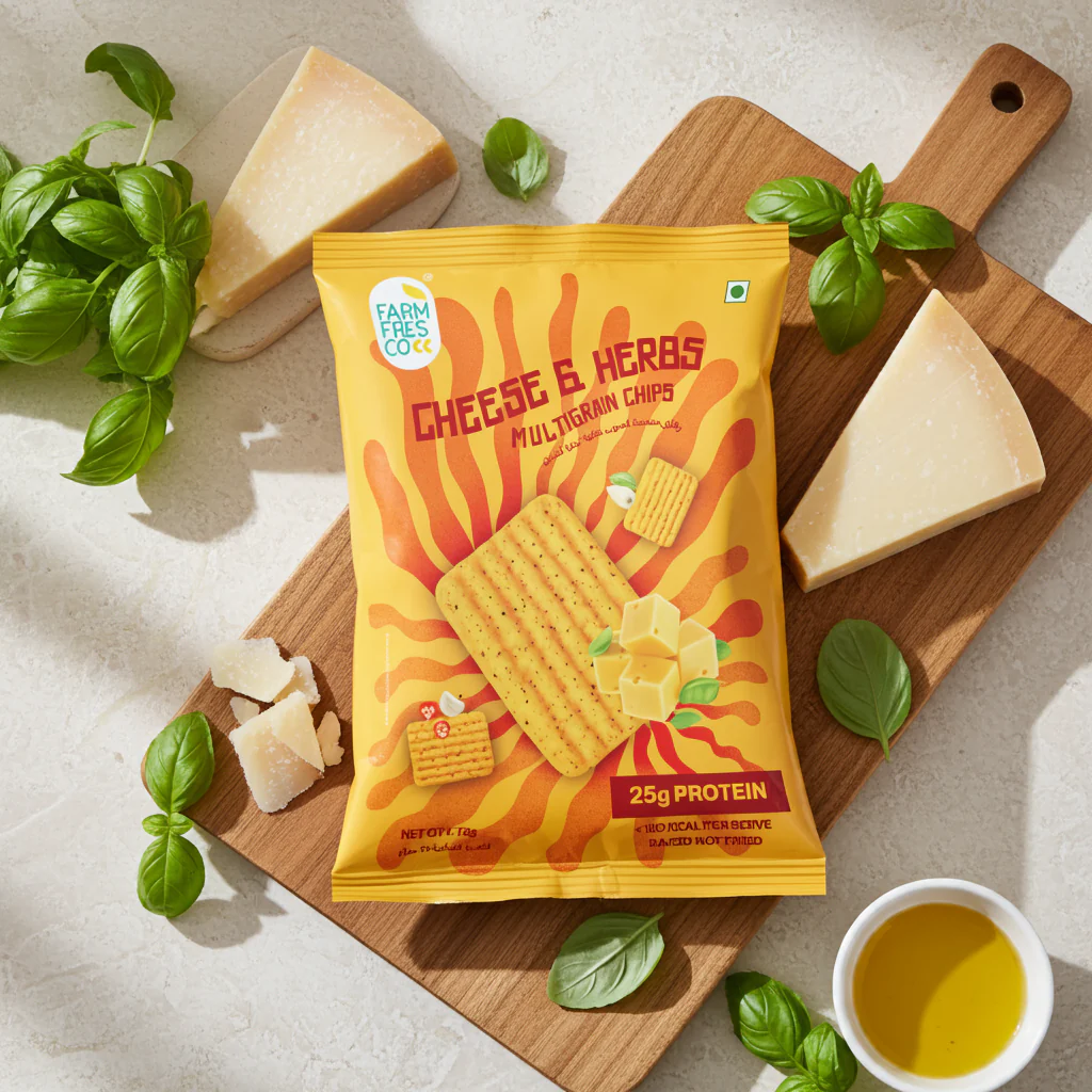 High Protein Multigrain Chips Combo – Mint & Lime + Cheese & Herbs (4 Packs x 75g each) - Image 6