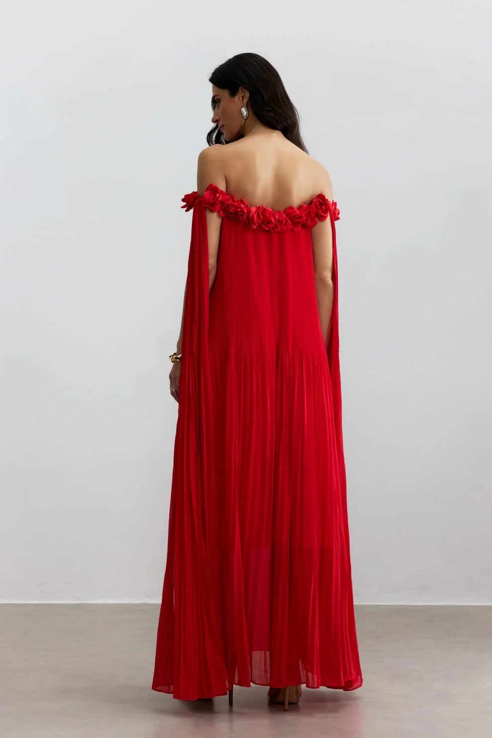 Hilton Chiffon Rose Dress - Image 11