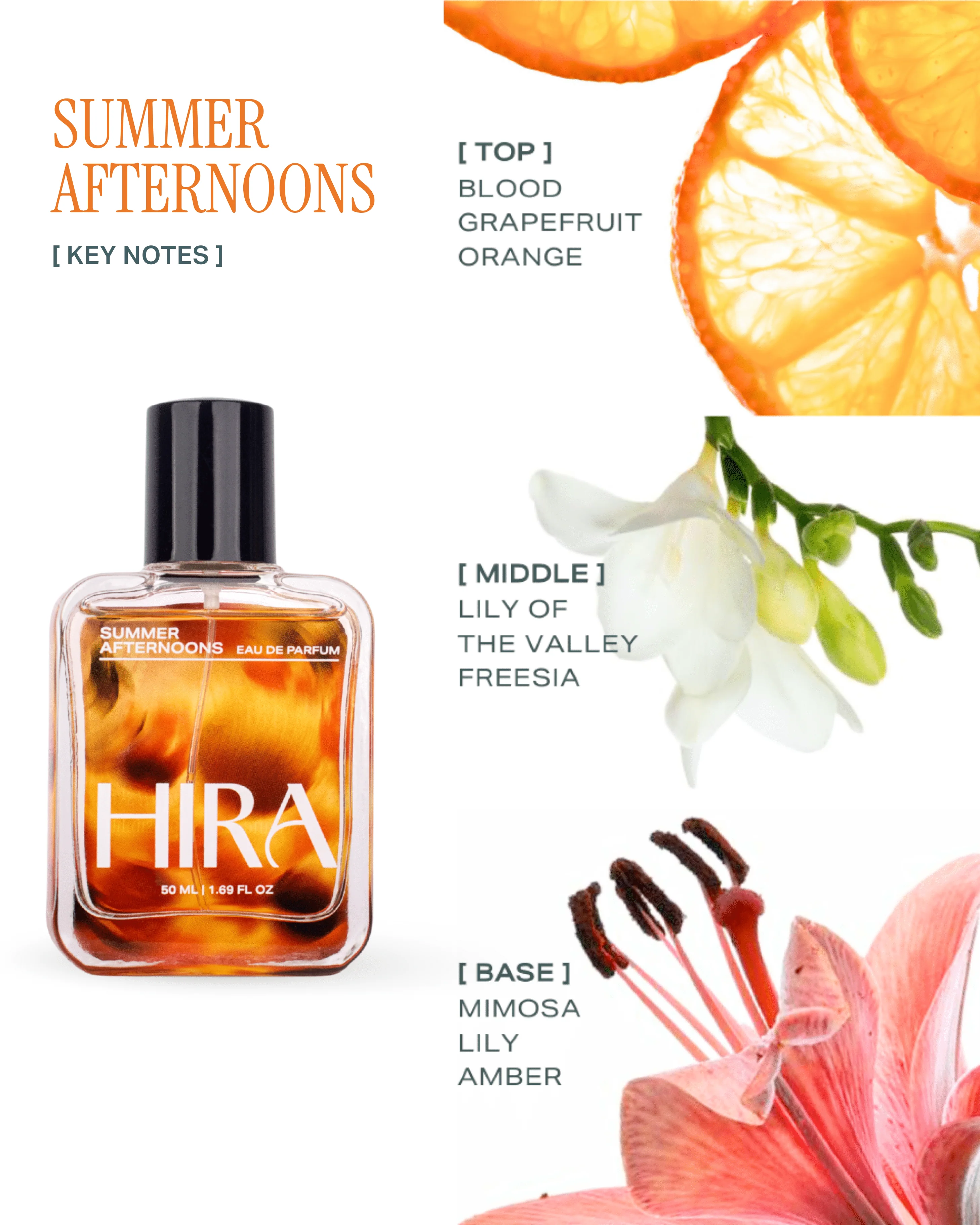 Hira Luxe Perfume Gift Set | Spicy, Woody, Citrus & Floral Notes |4 x 50ml - Image 3