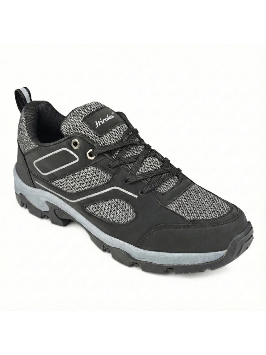 Hirolas Men Outdoor Walking & Trekking Shoes - Black - Image 4