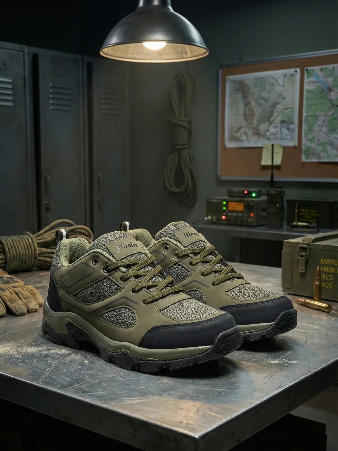 Hirolas Men Outdoor Walking & Trekking  Shoes - Olive - Image 8