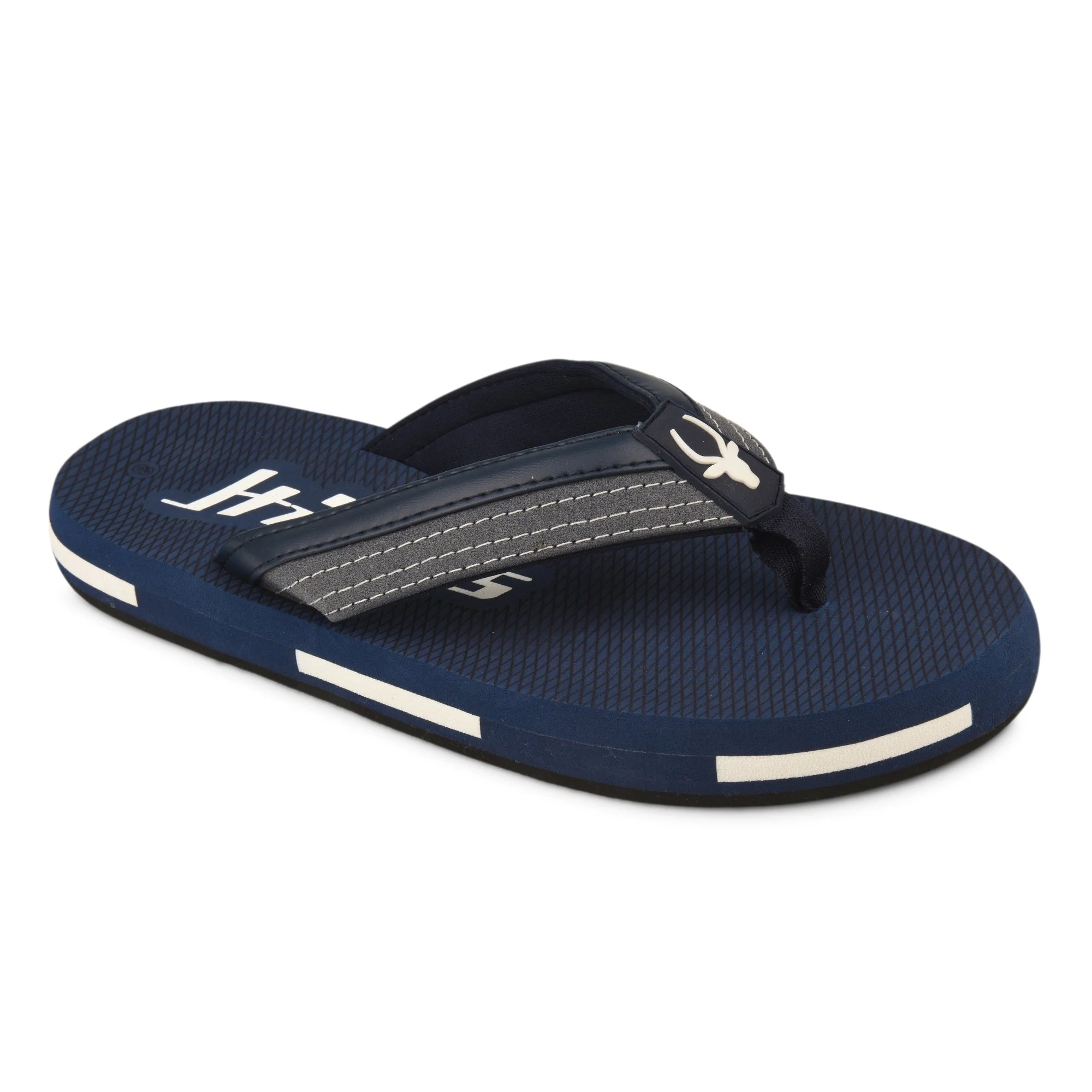 Hirolas Men’s Blue EVA Flip Flops Lightweight Casual Slippers for Daily & Beach Wear -HROFF36BLU - Image 9