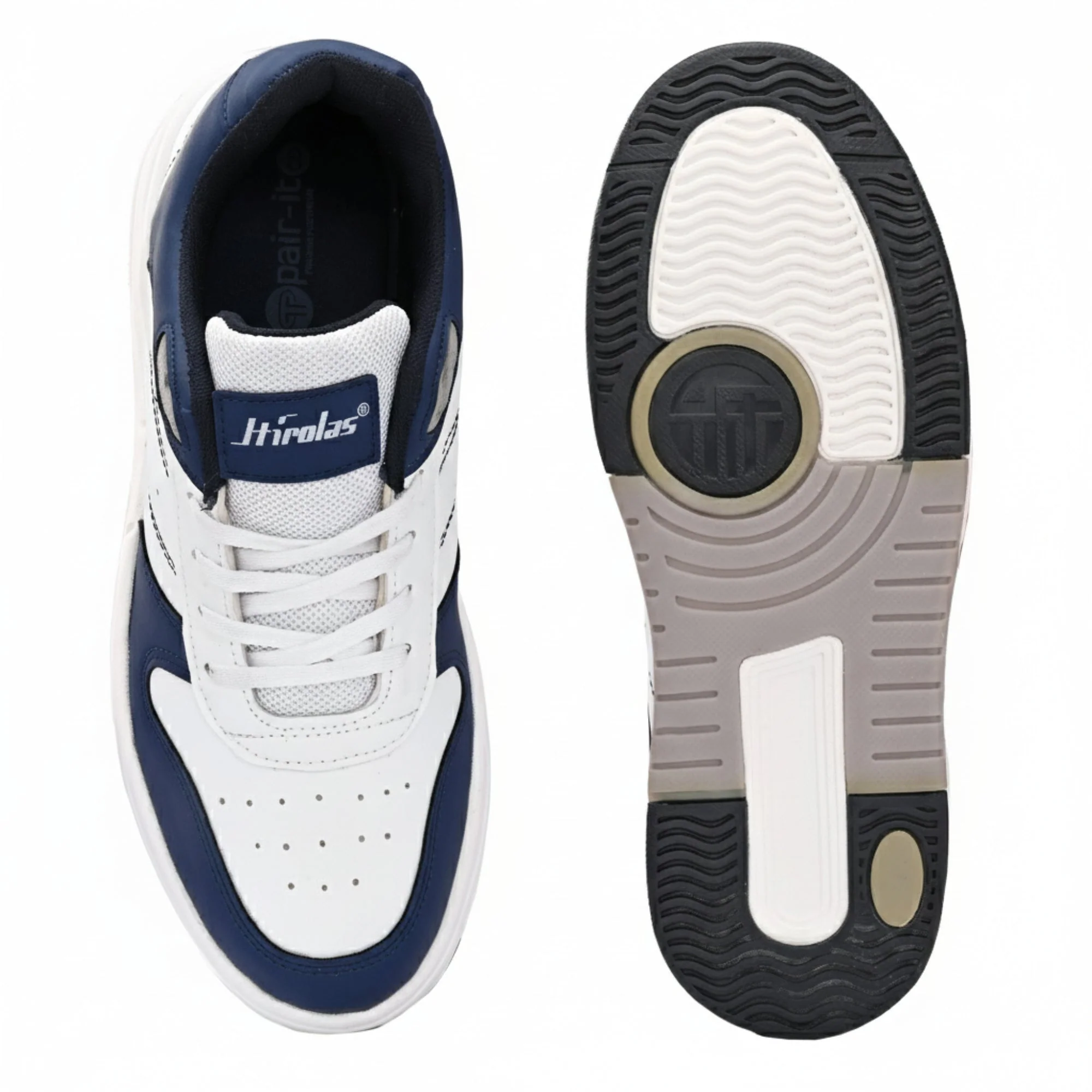Hirolas Men's Blue & White Casual Sneaker Comfortable Daily Wear Shoes with Cushioned Insole & Durable Sole  HRL2084WHB - Image 7