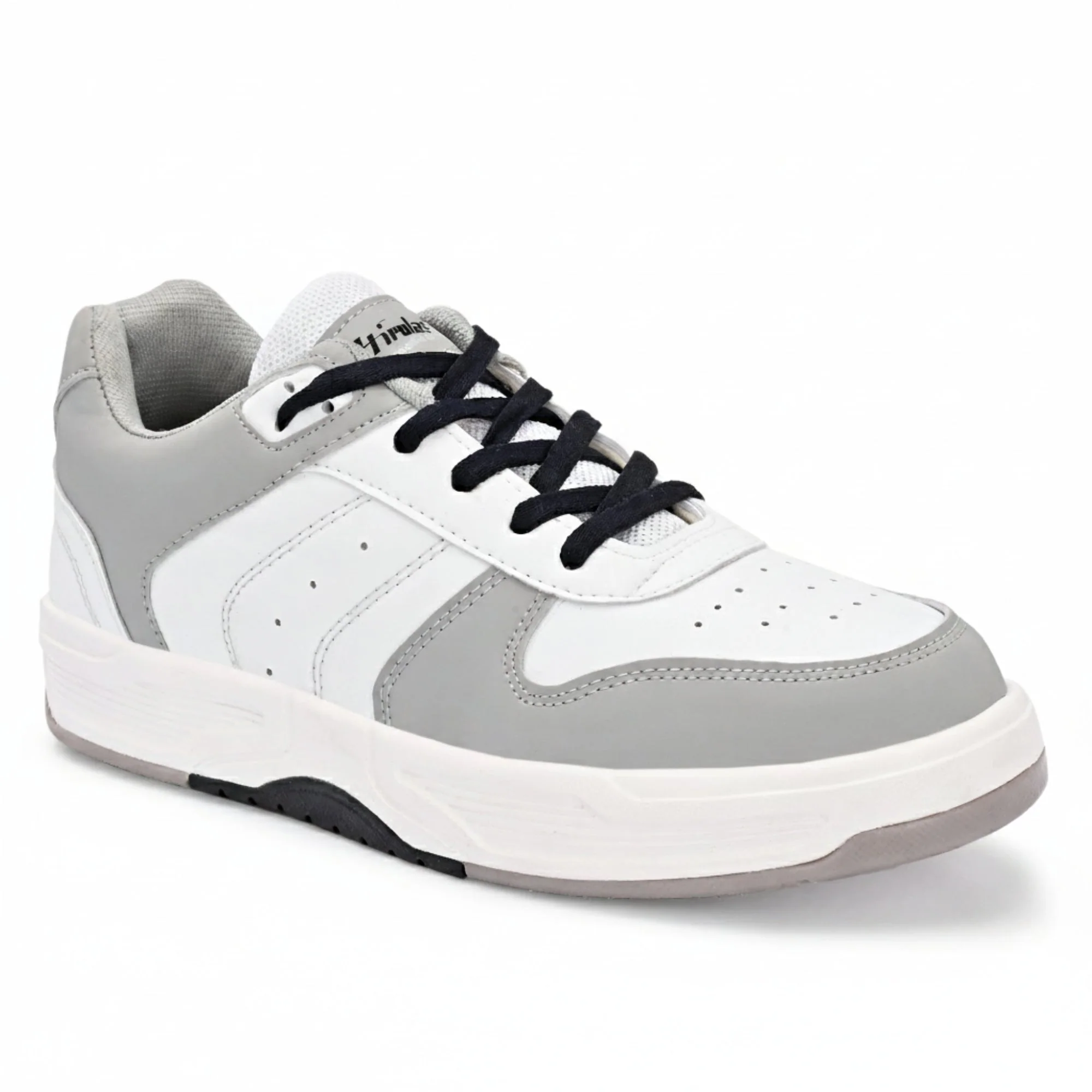 Hirolas Men's Grey & White Casual Sneaker Comfortable Daily Wear Shoes with Cushioned Insole & Durable Sole  HRL2084GRY - Image 7