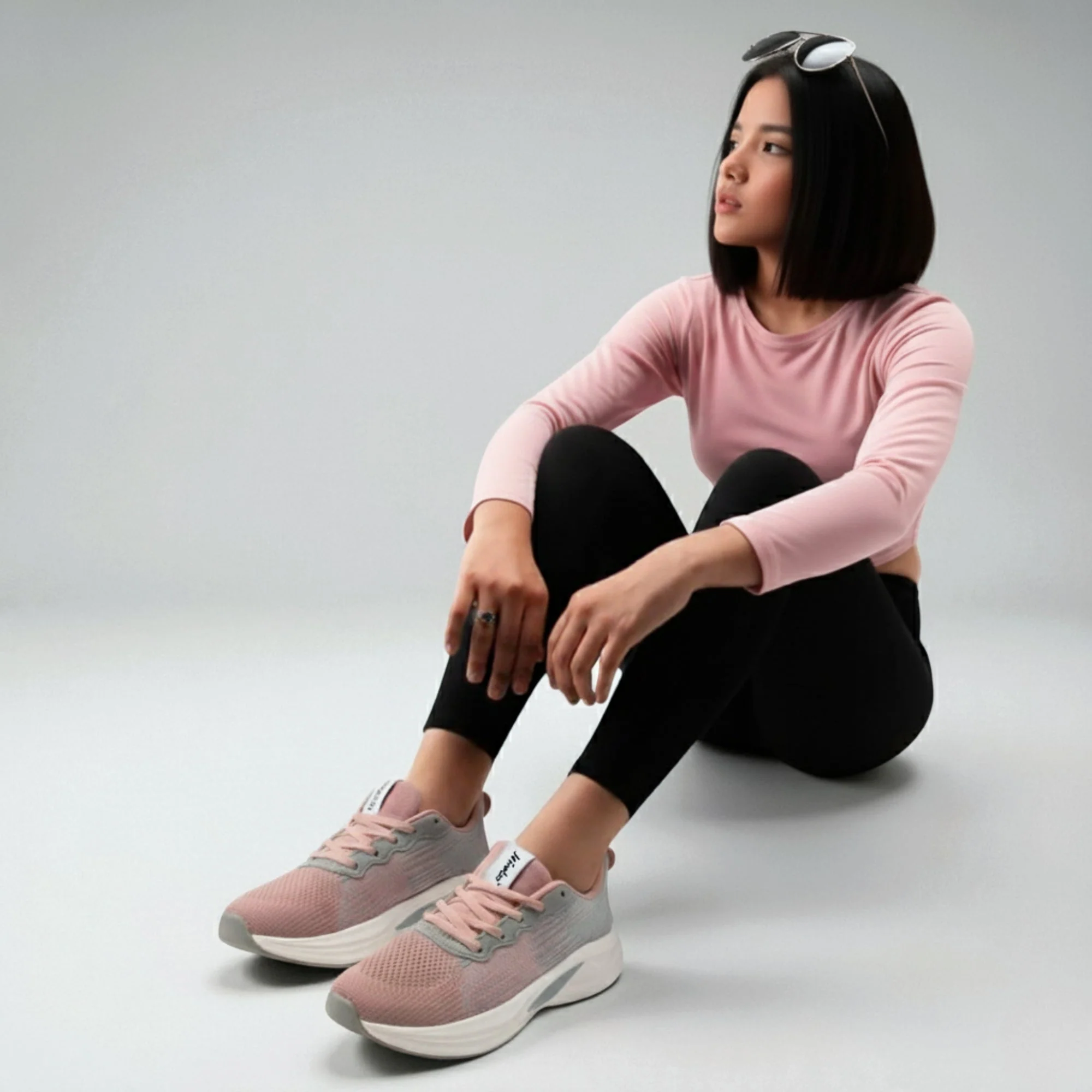 Hirolas Sports Casual Running Shoes Walking Jogging Gym Sneakers Comfortable Breathable Trainers Athletic Sports_Shoes for women - Pink - Image 6