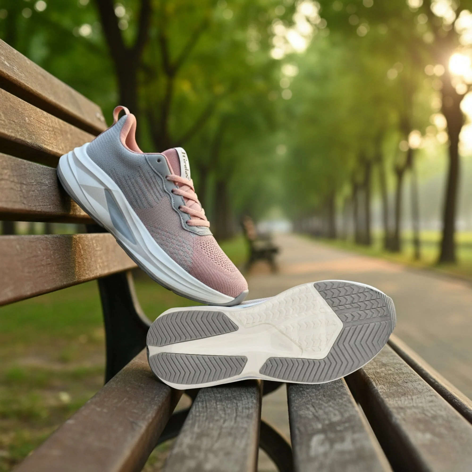 Hirolas Sports Casual Running Shoes Walking Jogging Gym Sneakers Comfortable Breathable Trainers Athletic Sports_Shoes for women - Pink - Image 9