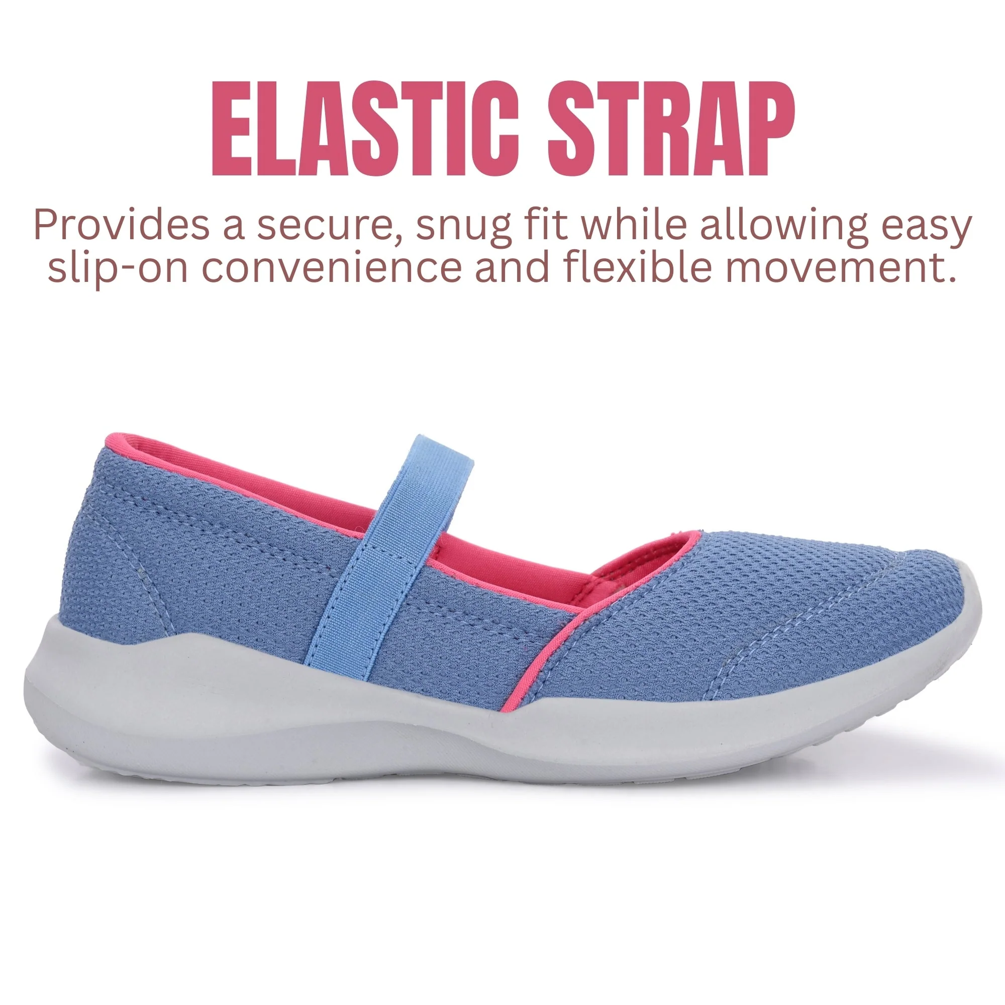 Hirolas Women Sky Blue Walking Sports_Shoes Without Laces Lightweight Sports Ballerina Flats -HRLWF20SBU - Image 6