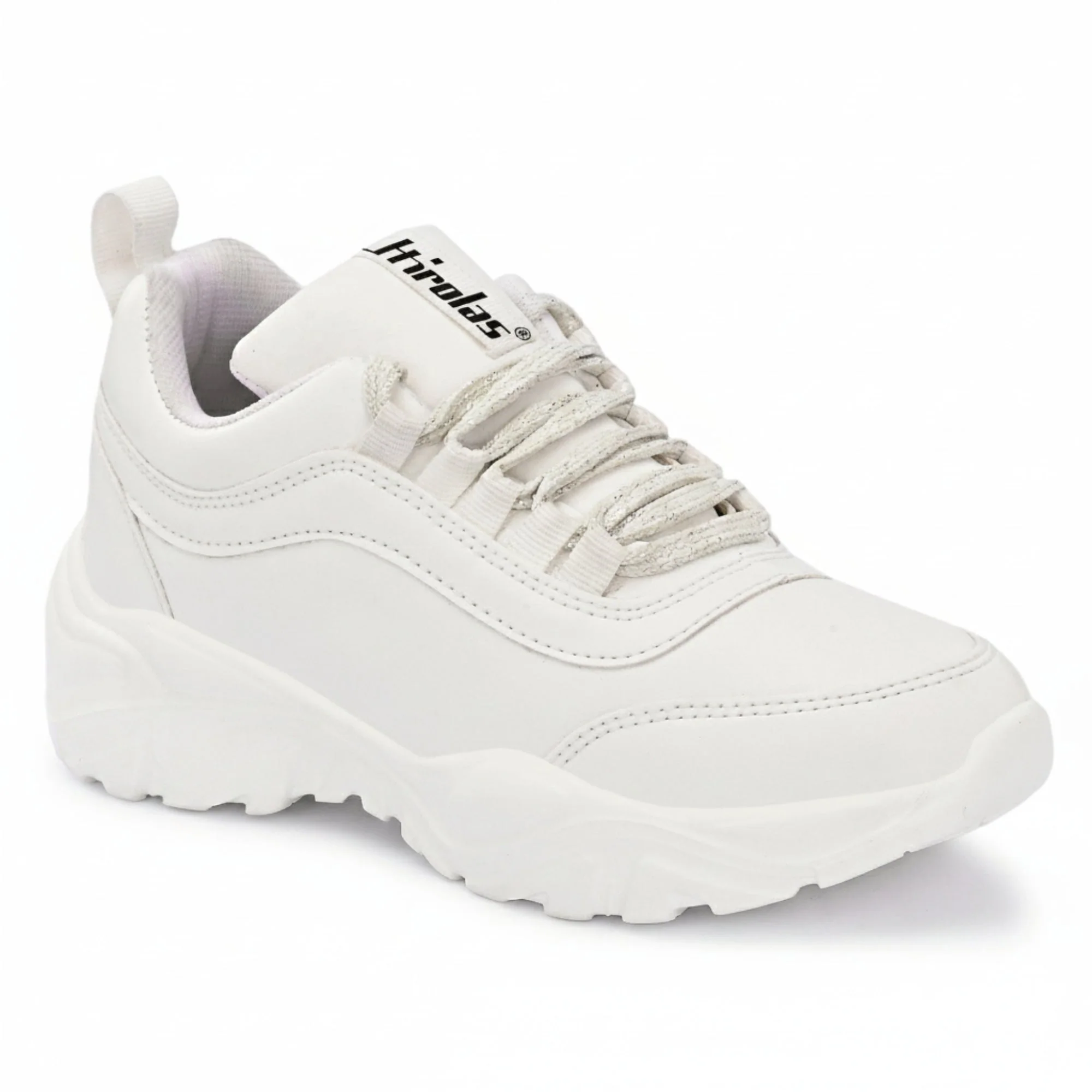 Hirolas Women White Lightweight Chunky Sports_Shoes - Image 10