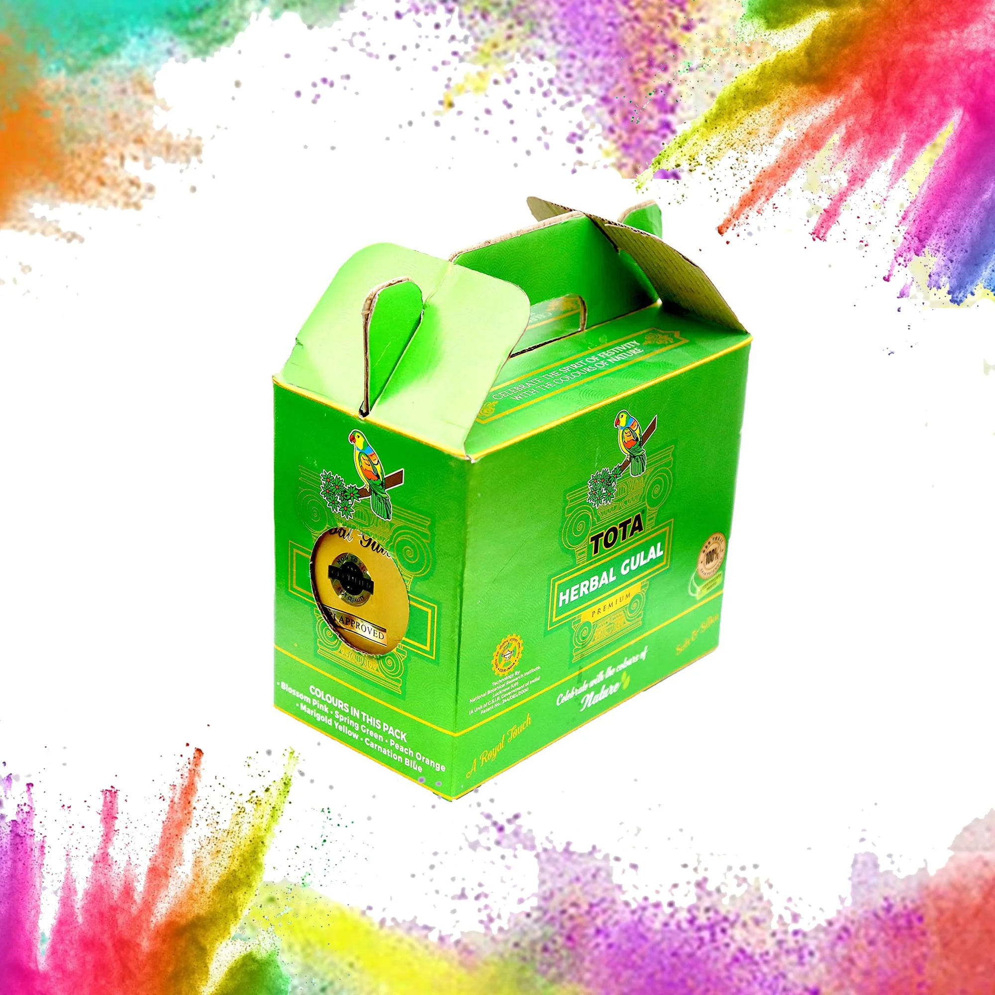 Holi Colour Herbal Colours(500gm). Neon Holi Gulal Pink, Orange, Green, Light Green, Light Pink - Image 4