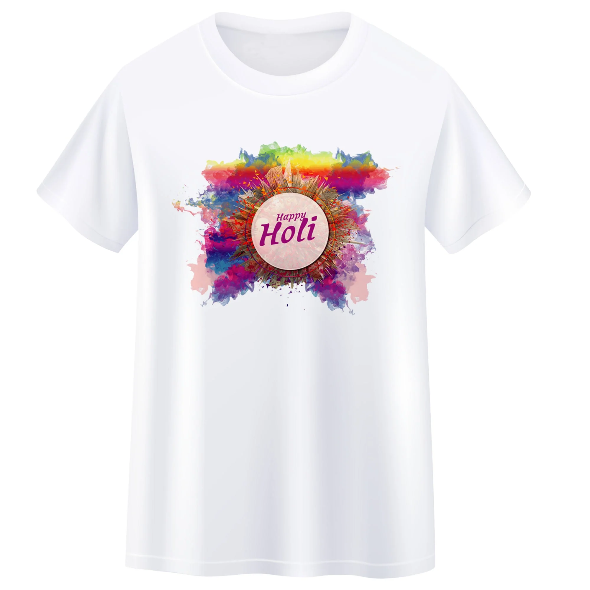 Holi T-shirt (Happy Holi)  Desgion Multicolor Men/Women Kids T-shirt