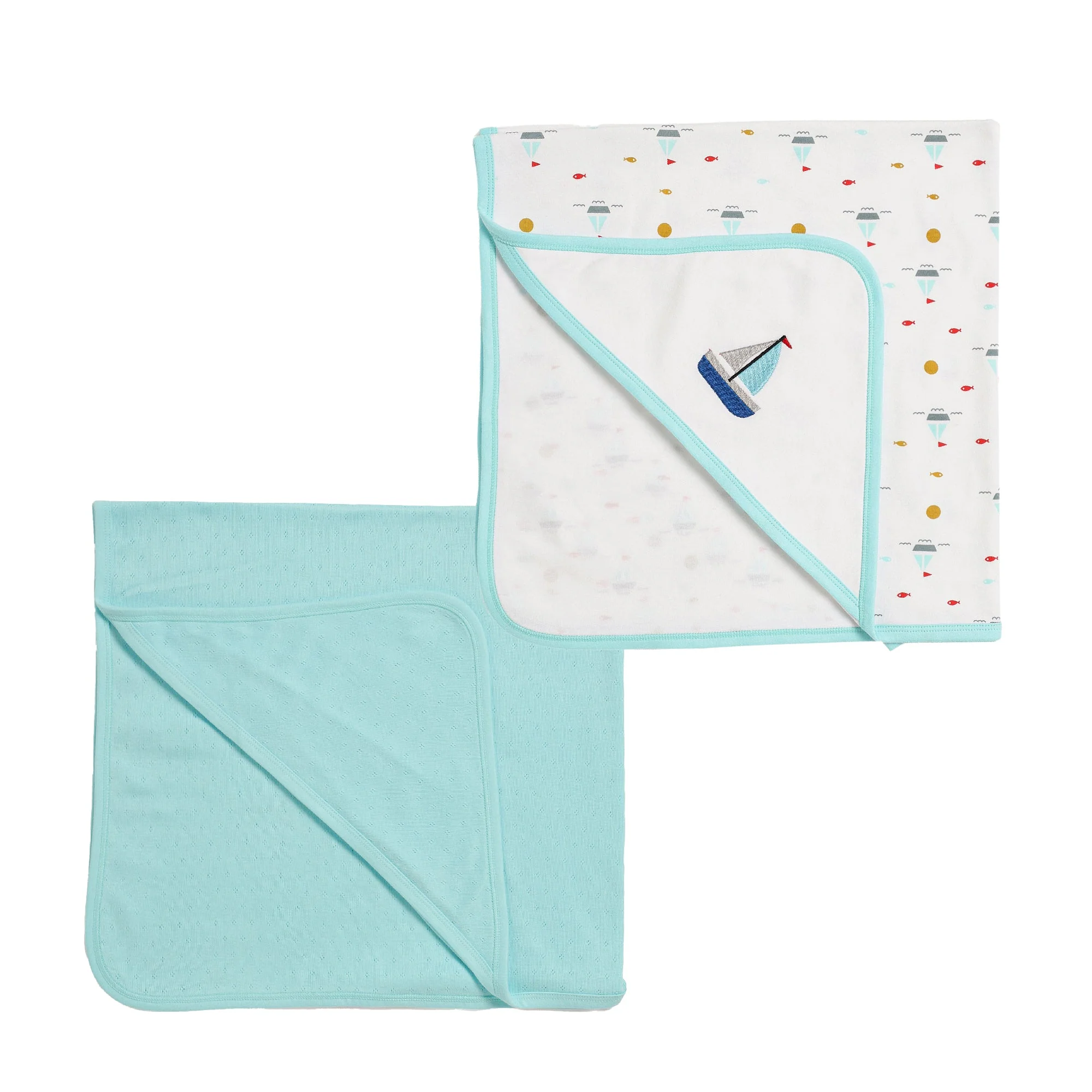 Hooded Cotton Baby Blanket | Set Of 2 - Image 11