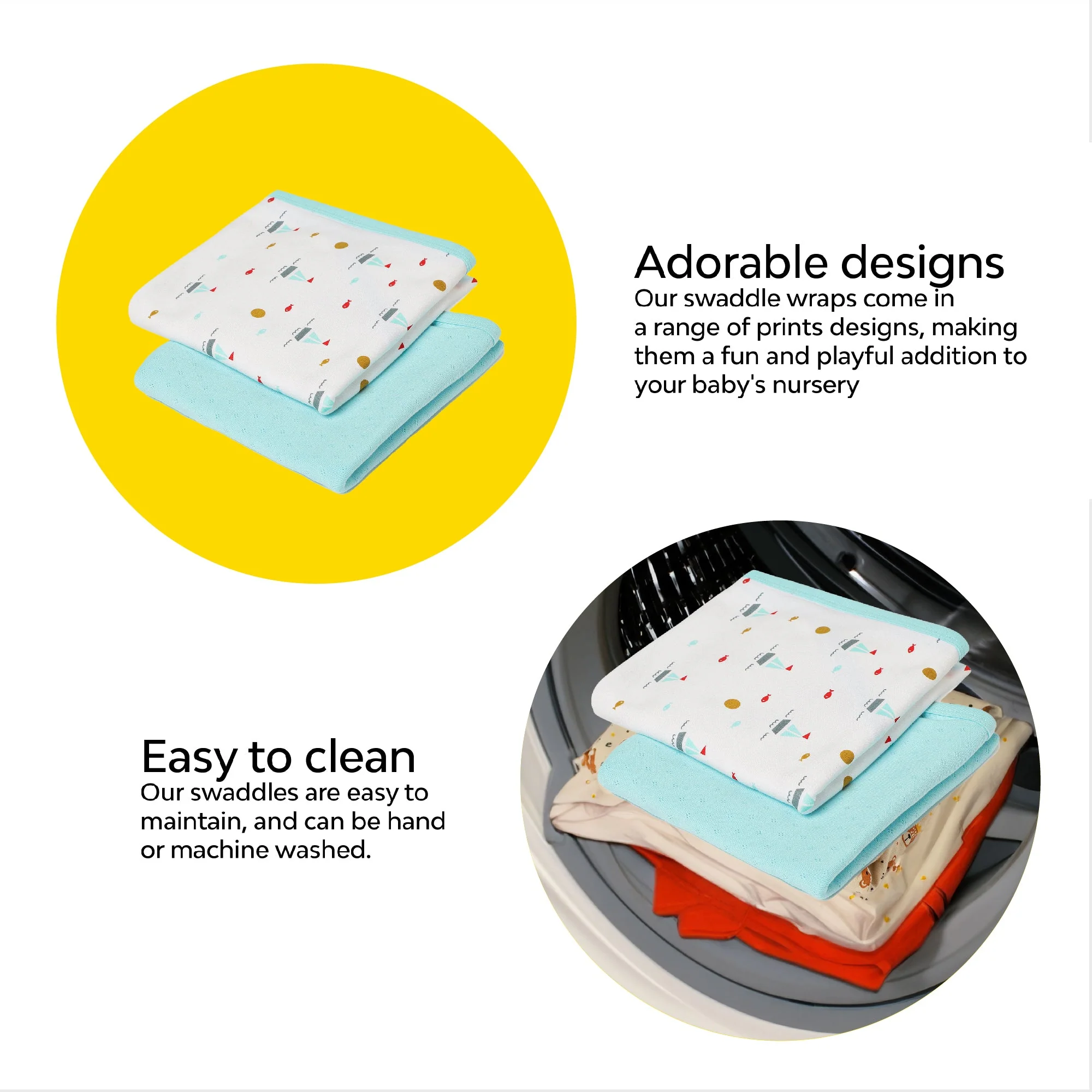 Hooded Cotton Baby Blanket | Set Of 2 - Image 12