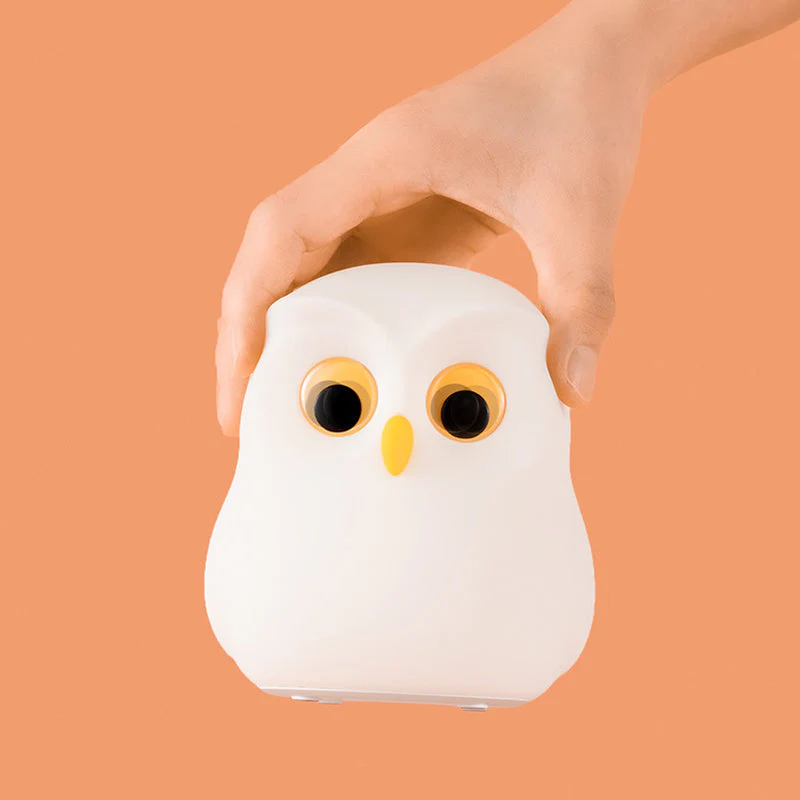 HootGlow: Adorable Owl LED Night Lamp with Rechargeable Battery for Cozy Bedroom Ambience & Gifting - Image 3