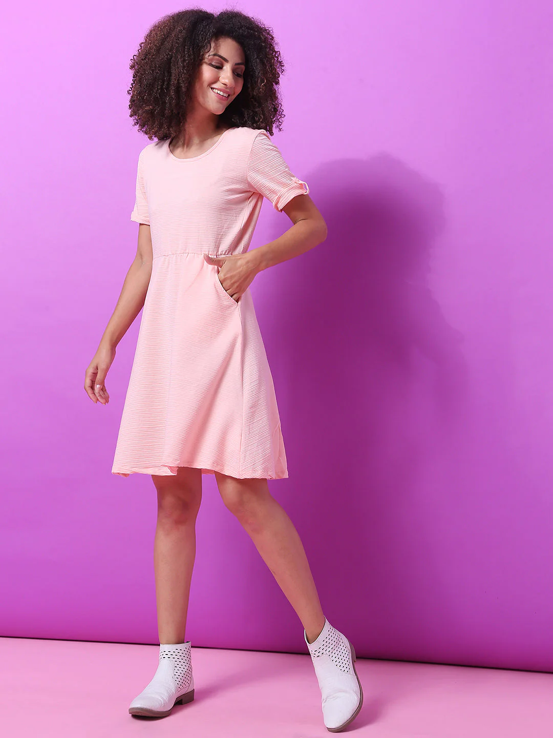 Horizontal Self-Design Dress - Image 3