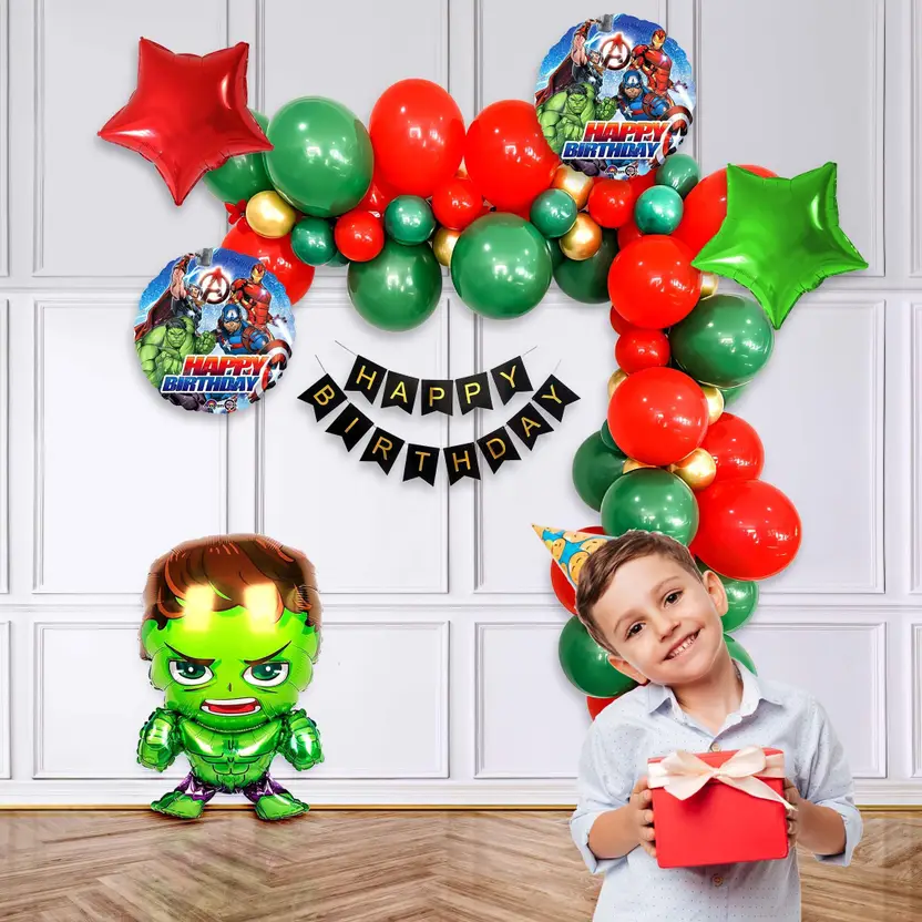 Hulk Foil Balloon Decoration Set - Image 7