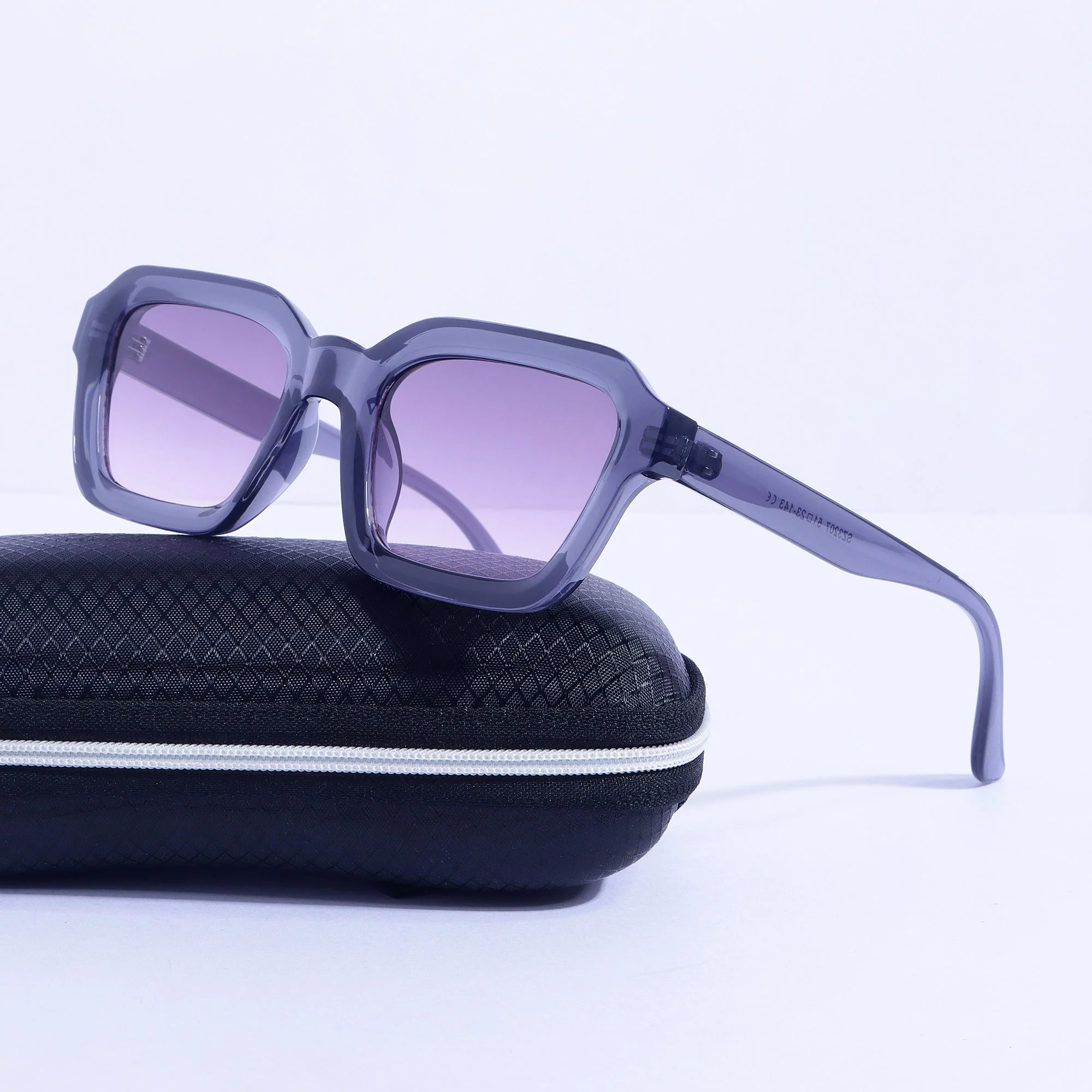 Hunter Grey Purple Gradient Square Sunglasses - Image 4
