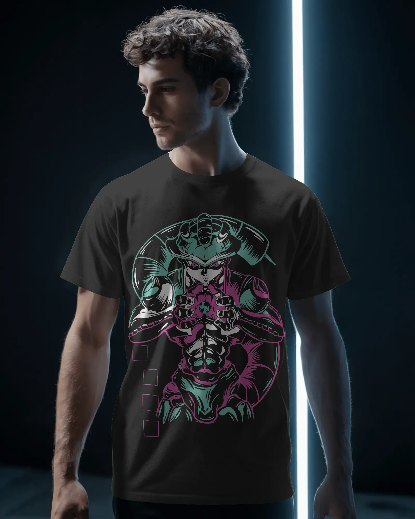 Hunter x Hunter Cell-Inspired Villain Graphic T-Shirt (Black) - Image 2