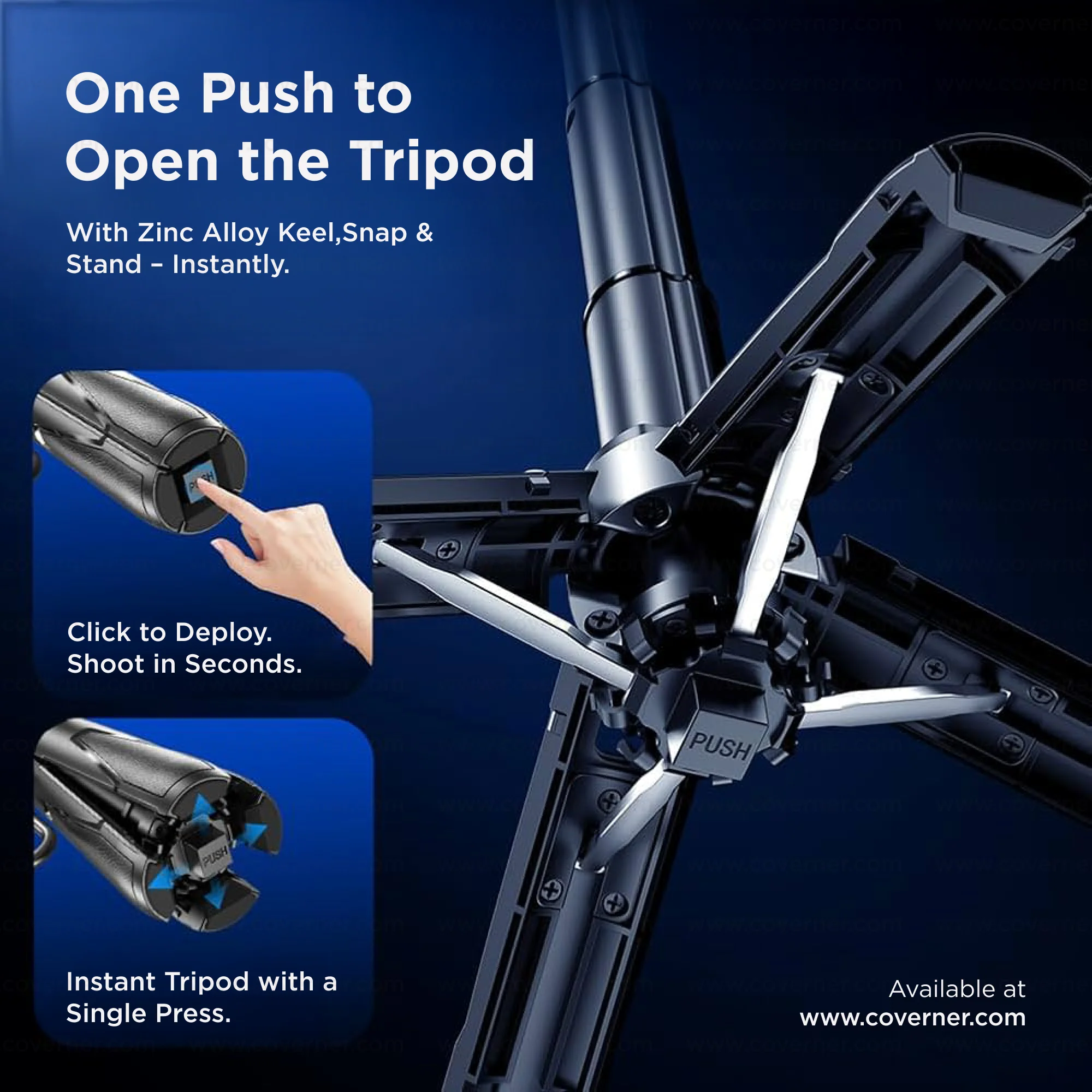 Hybrid Flex - Neo – 4-in-1 MagSafe Tripod, Selfie Stick, Wireless Grip & Camera Handle by Coverner India - Image 2