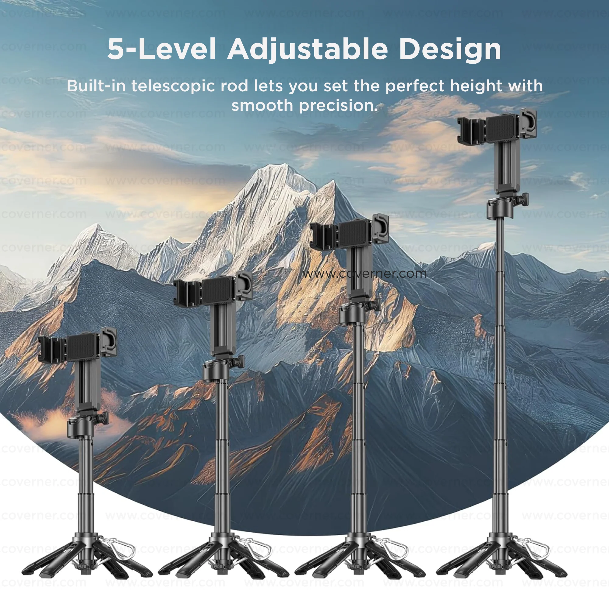 Hybrid Flex - Neo – 4-in-1 MagSafe Tripod, Selfie Stick, Wireless Grip & Camera Handle by Coverner India - Image 5