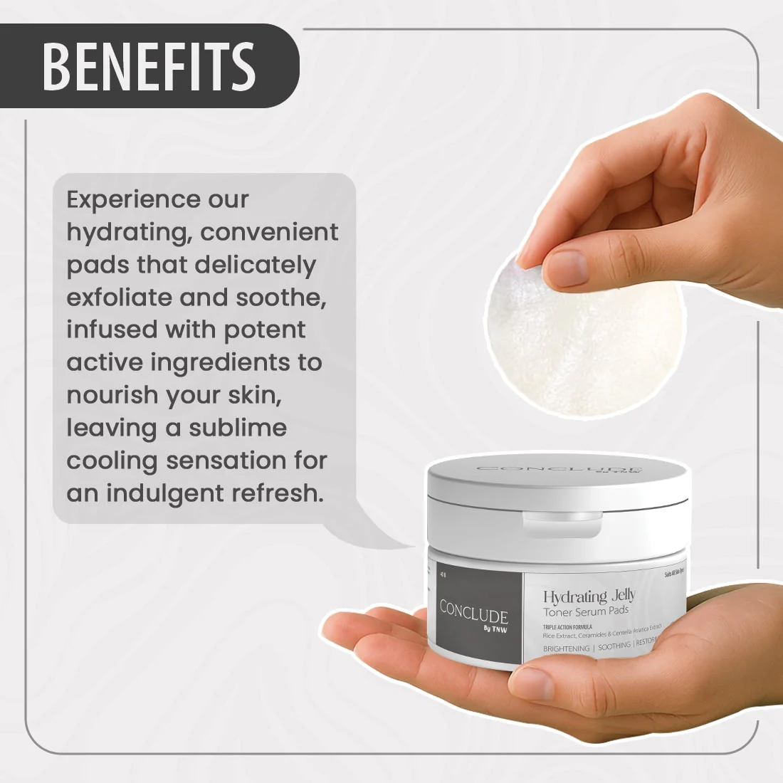 Hydrating Jelly Toner Serum Pads | Rice Extract, Ceramide & Centella - Image 4