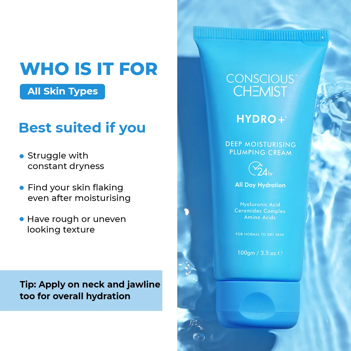Hydro+ Multi Hyaluronic Acid Moisturiser (Pack Of 2) | 2x100 Gms - Image 7