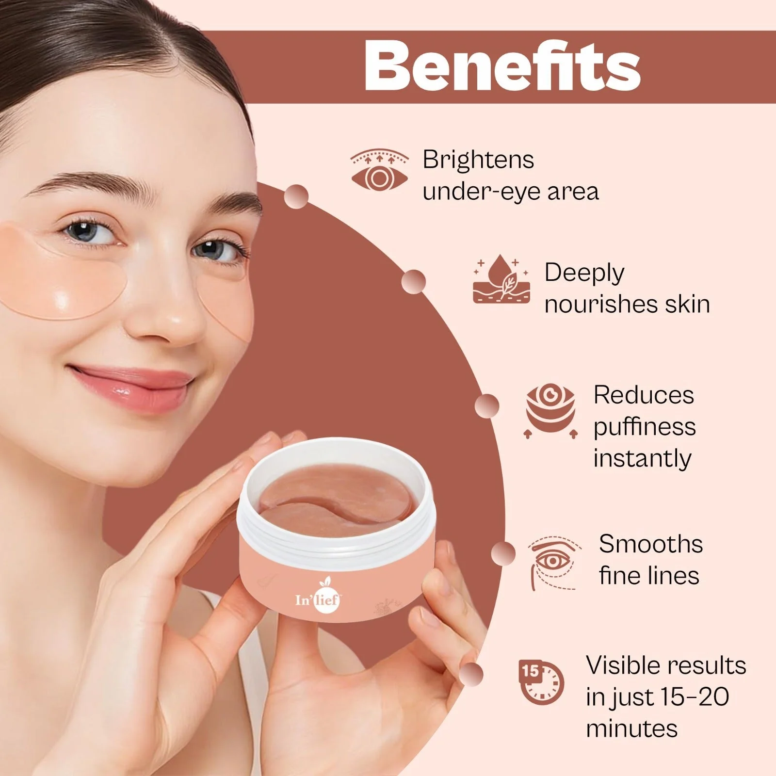 Hydrogel Under Eye Patch (30 Pairs) | Infused with Niacinamide, Aloe Vera, Hyaluronic Acid & Pomegranate Extract - Image 2