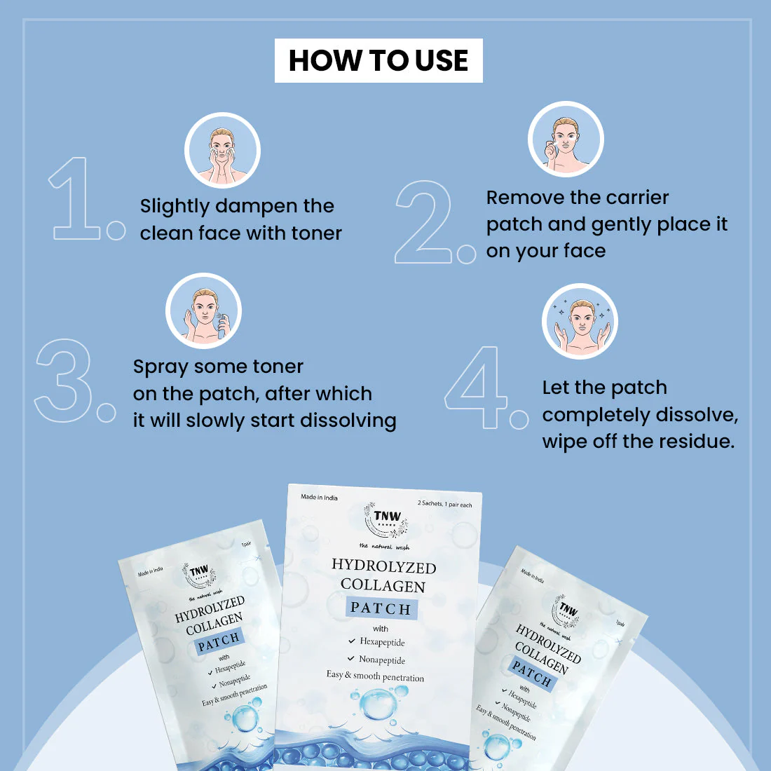 Hydrolyzed Collagen Patch for Firm & Fresh skin | 2 Sachet, 1 Pair Each (Stock Clearance) - Image 5