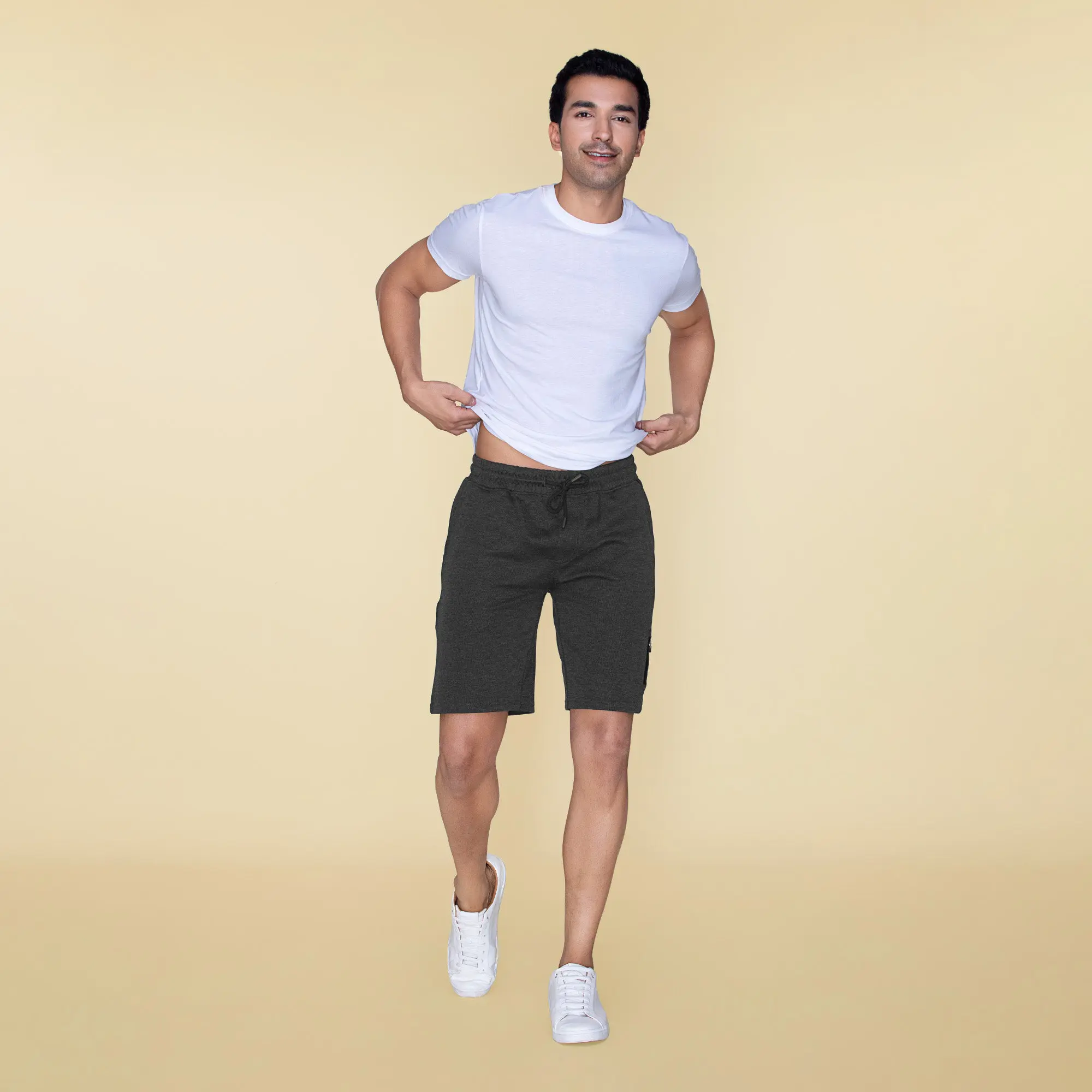 Hype Cotton Rich Shorts Graphite Grey - Image 3